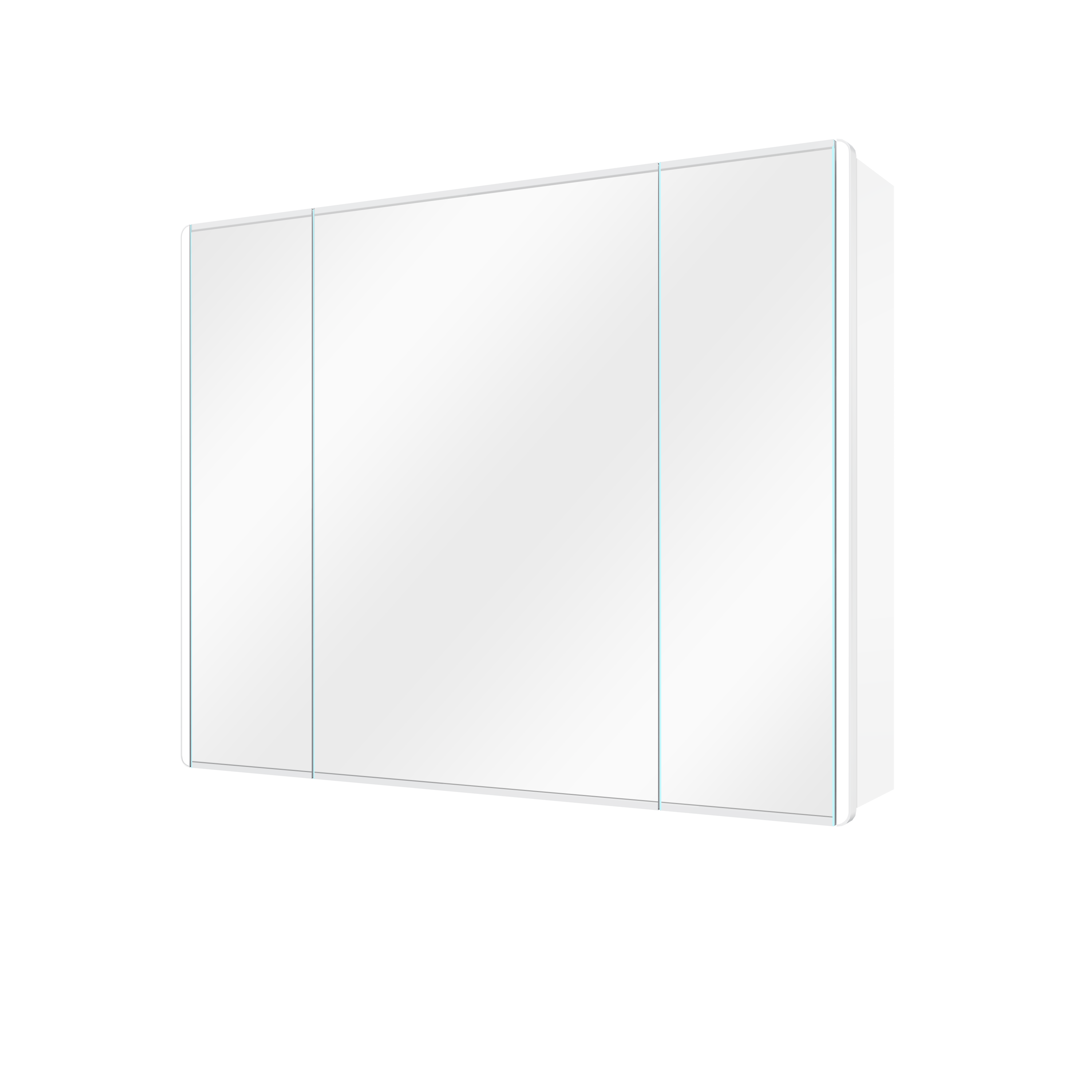 Armoire lumineuse 3p l. 90 cm H. 70.7 cm P. 16 cm, blanc mat Easy, variateur - 6