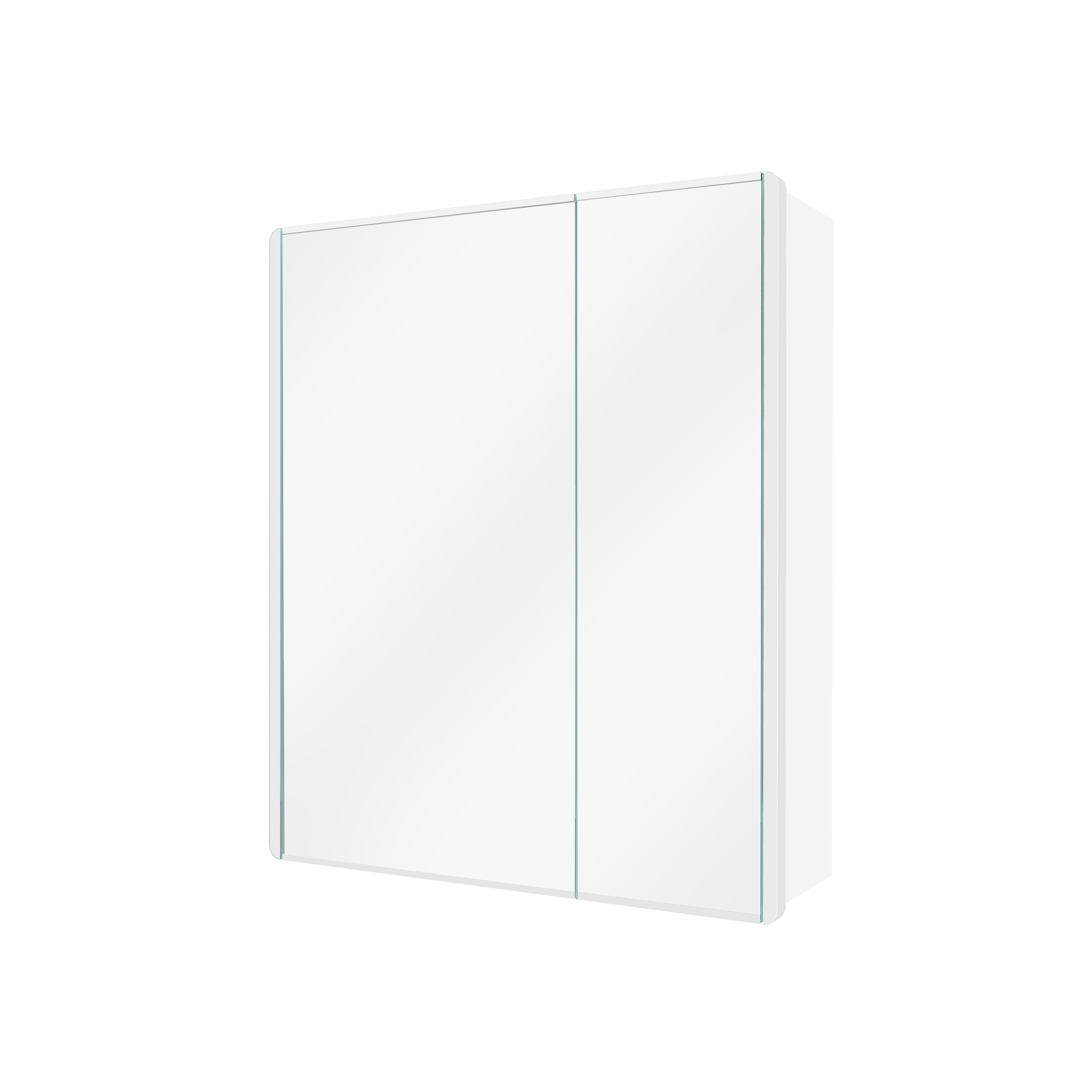 Armoire lumineuse 2p l. 60.2 cm H. 70.7 cm P. 16 cm, blanc mat Easy, variateur - 5