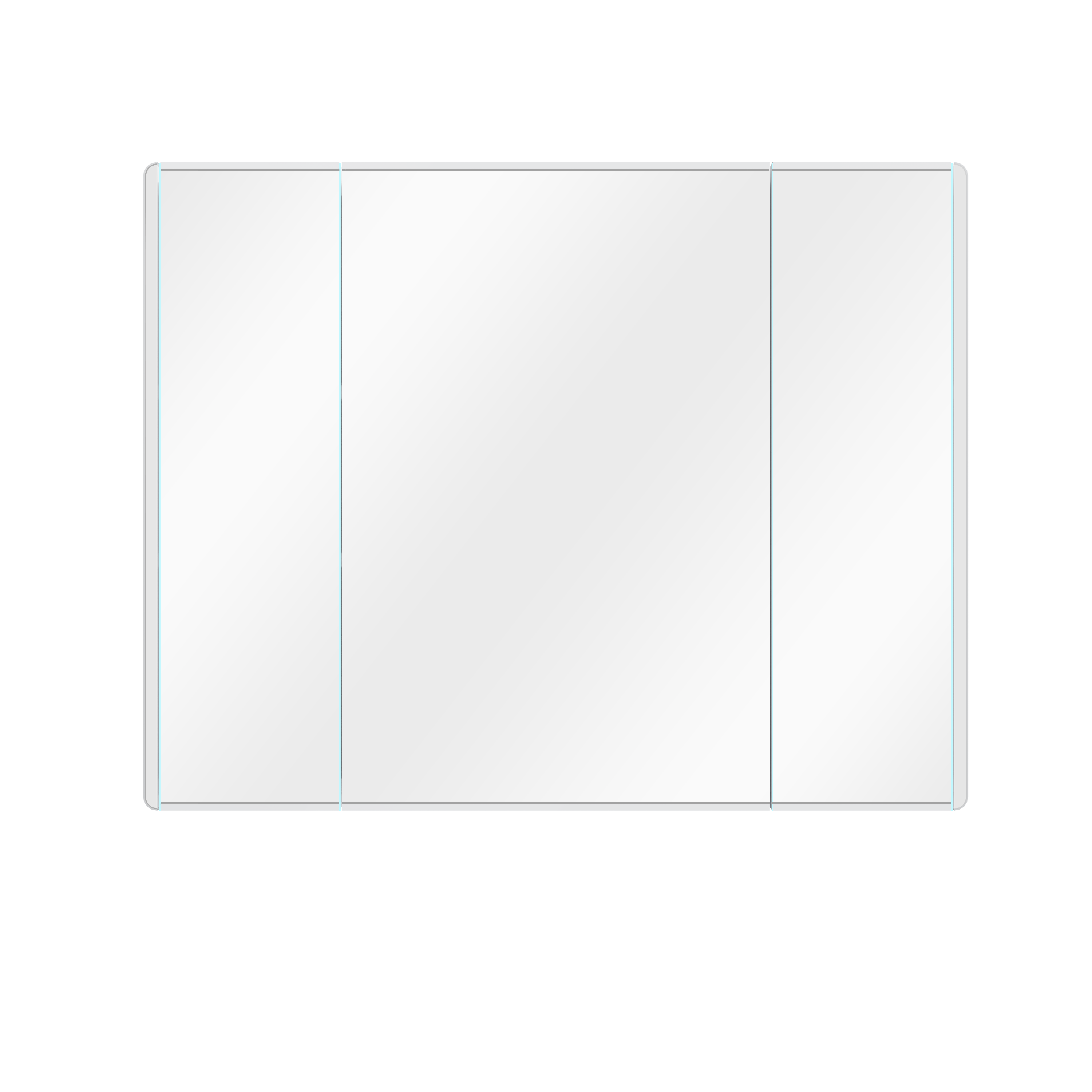 Armoire lumineuse 3p l. 90 cm H. 70.7 cm P. 16 cm, blanc mat Easy, variateur - 5