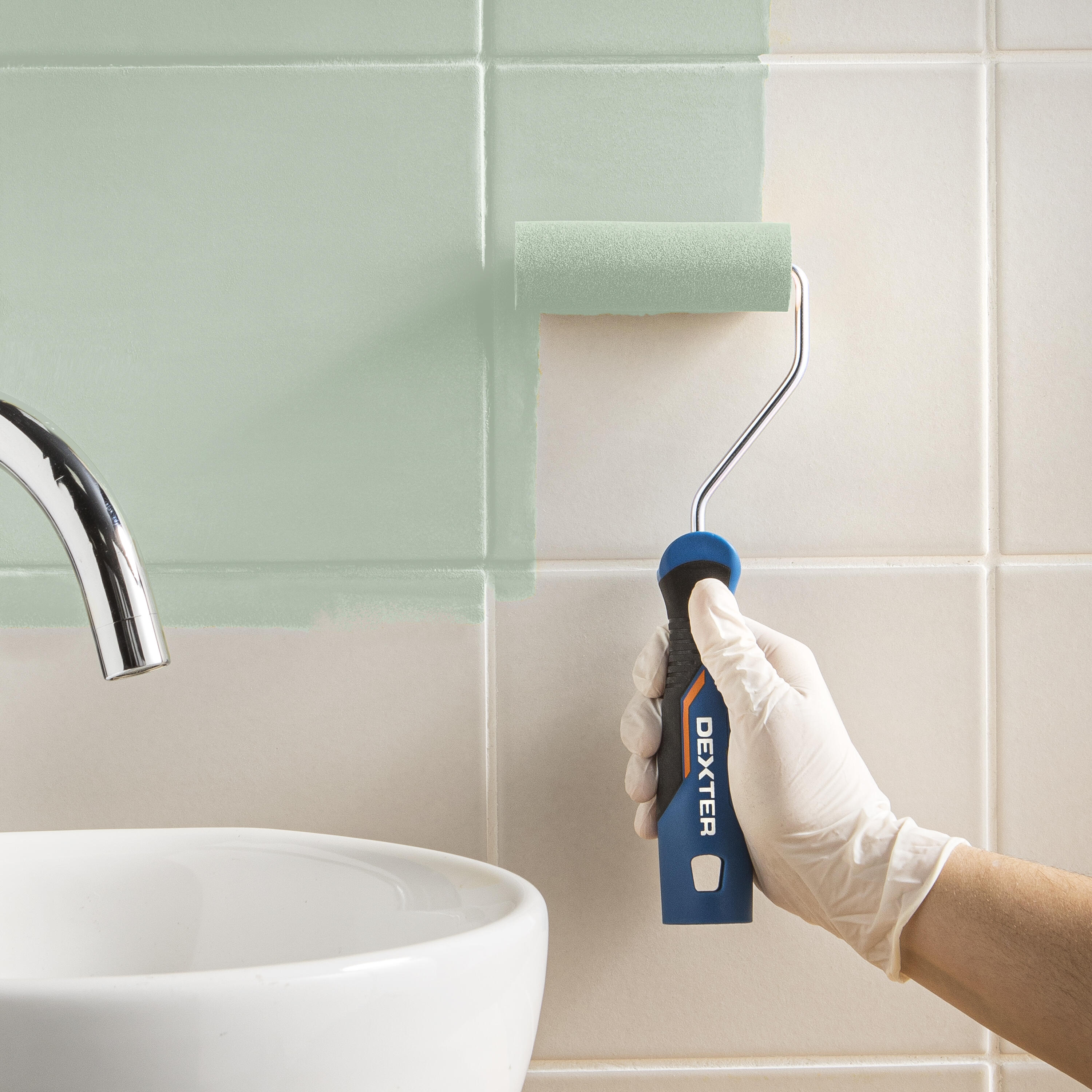 Peinture carrelage, meuble, crédence sage 5 mat LUXENS Cuisine et bain 2L - 5