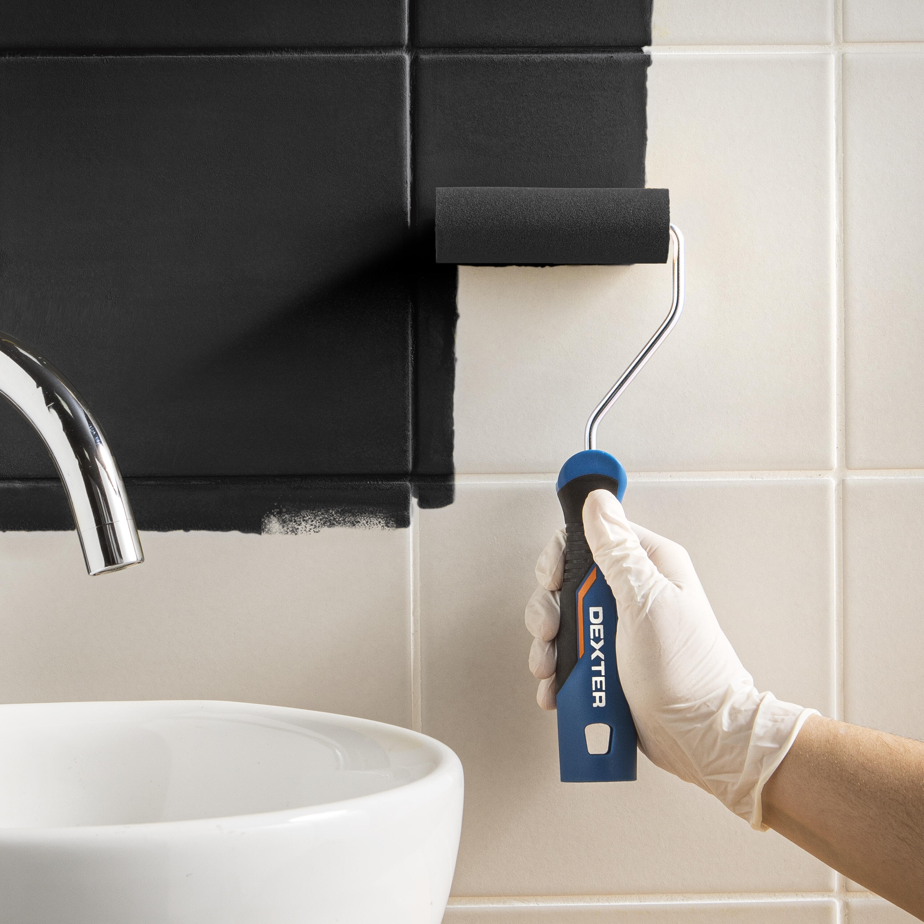 Peinture carrelage, meuble, crédence noir mat LUXENS Cuisine et bain 0.75L - 5