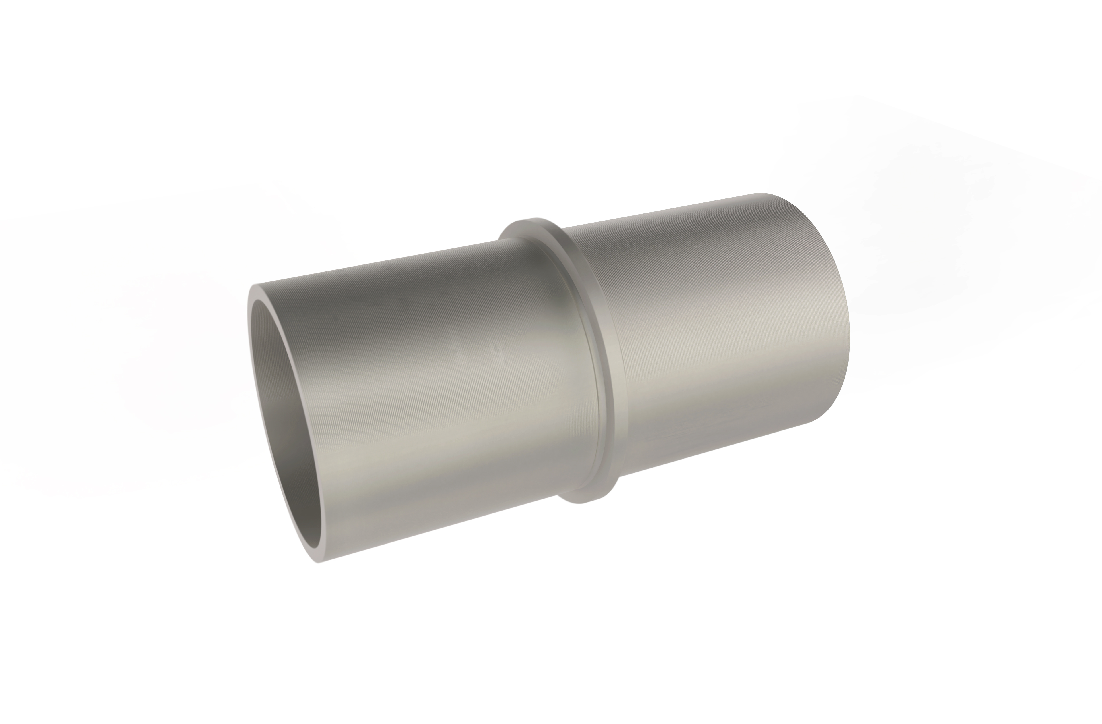 Union recta gris para pasamanos aluminio de 4cm