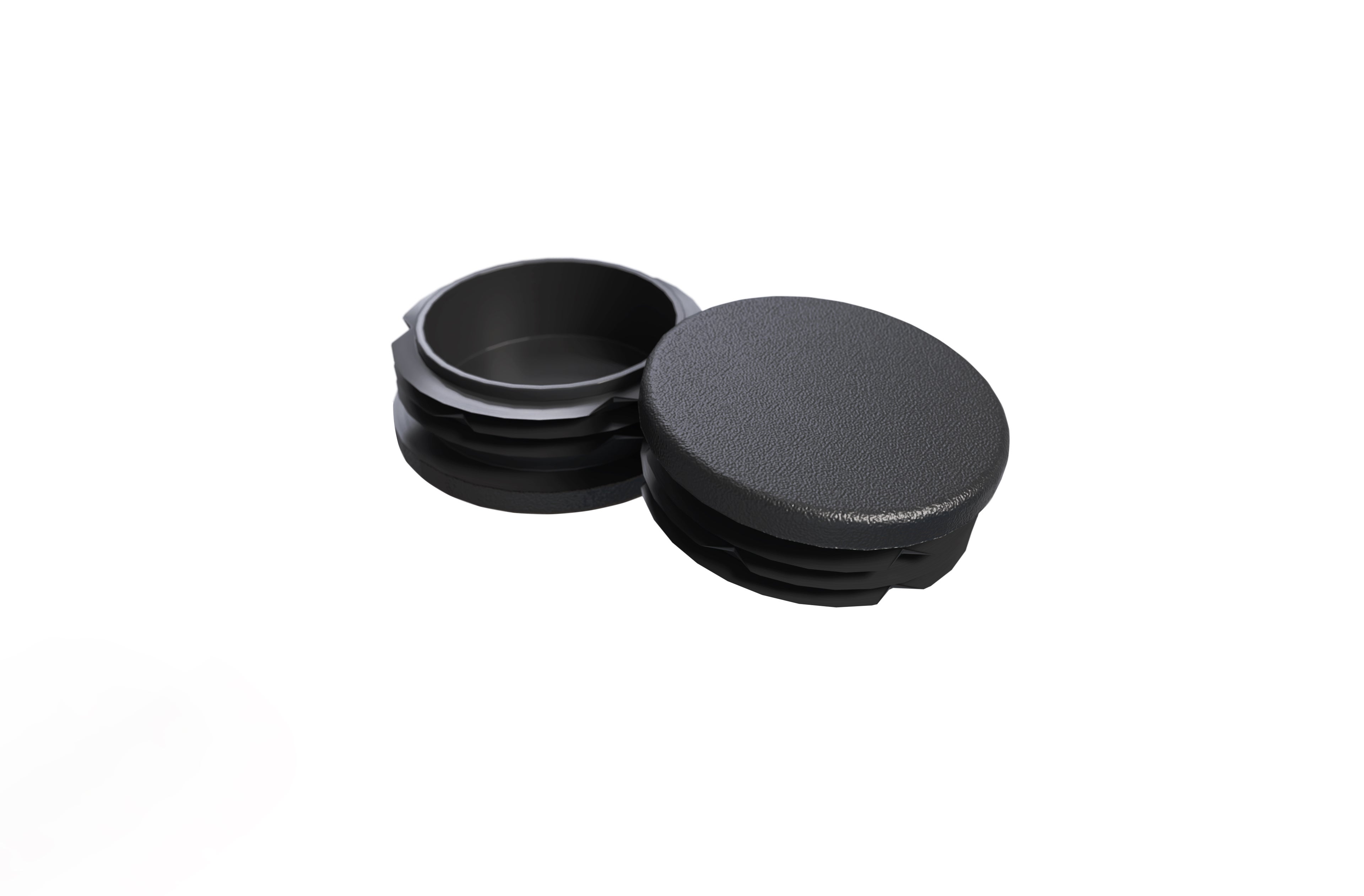 Pack tapones negro para pasamanos aluminio negro diametro 4cm