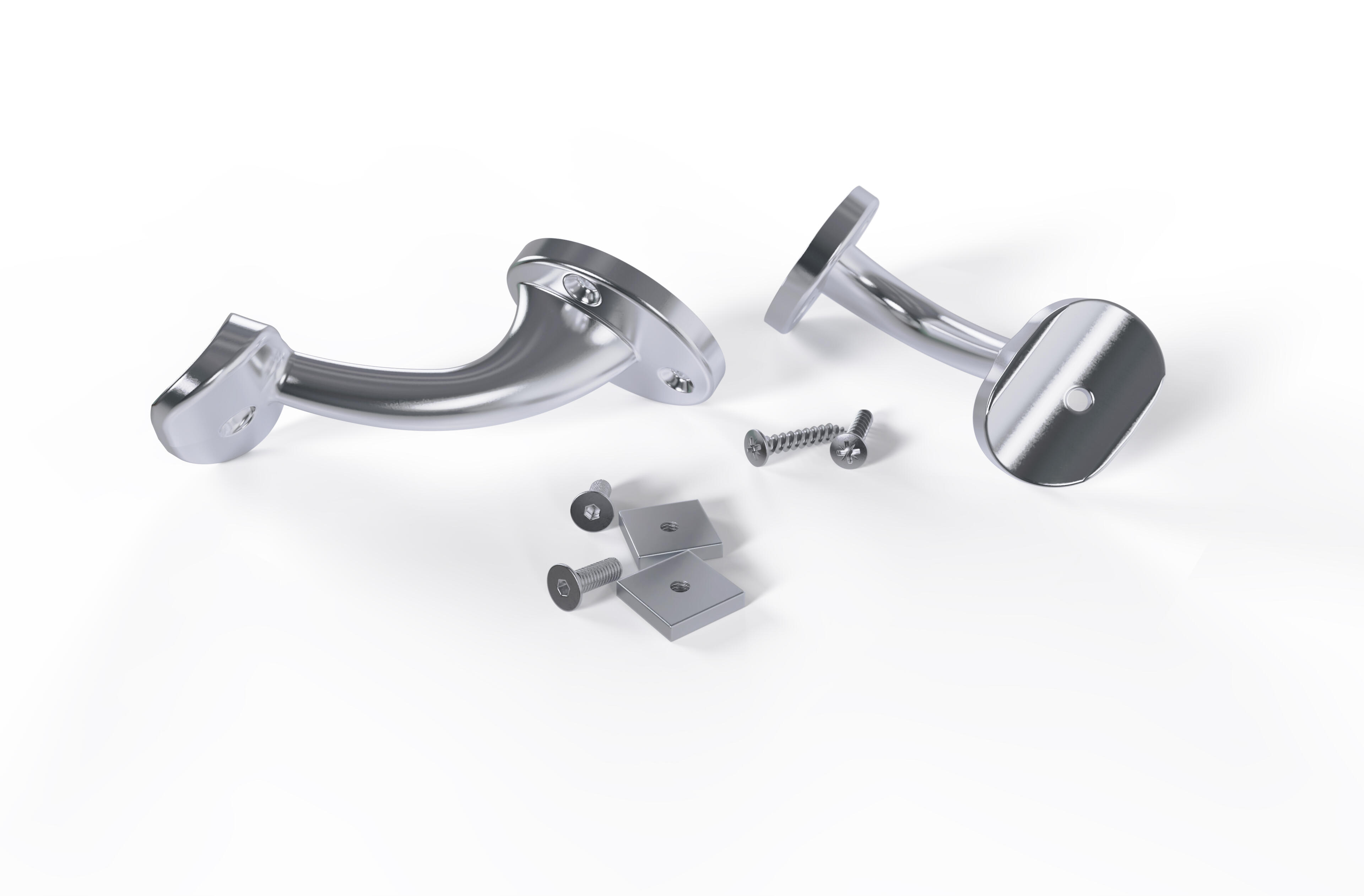 2 supports aluminium poli pour main courante OBAPI - 4