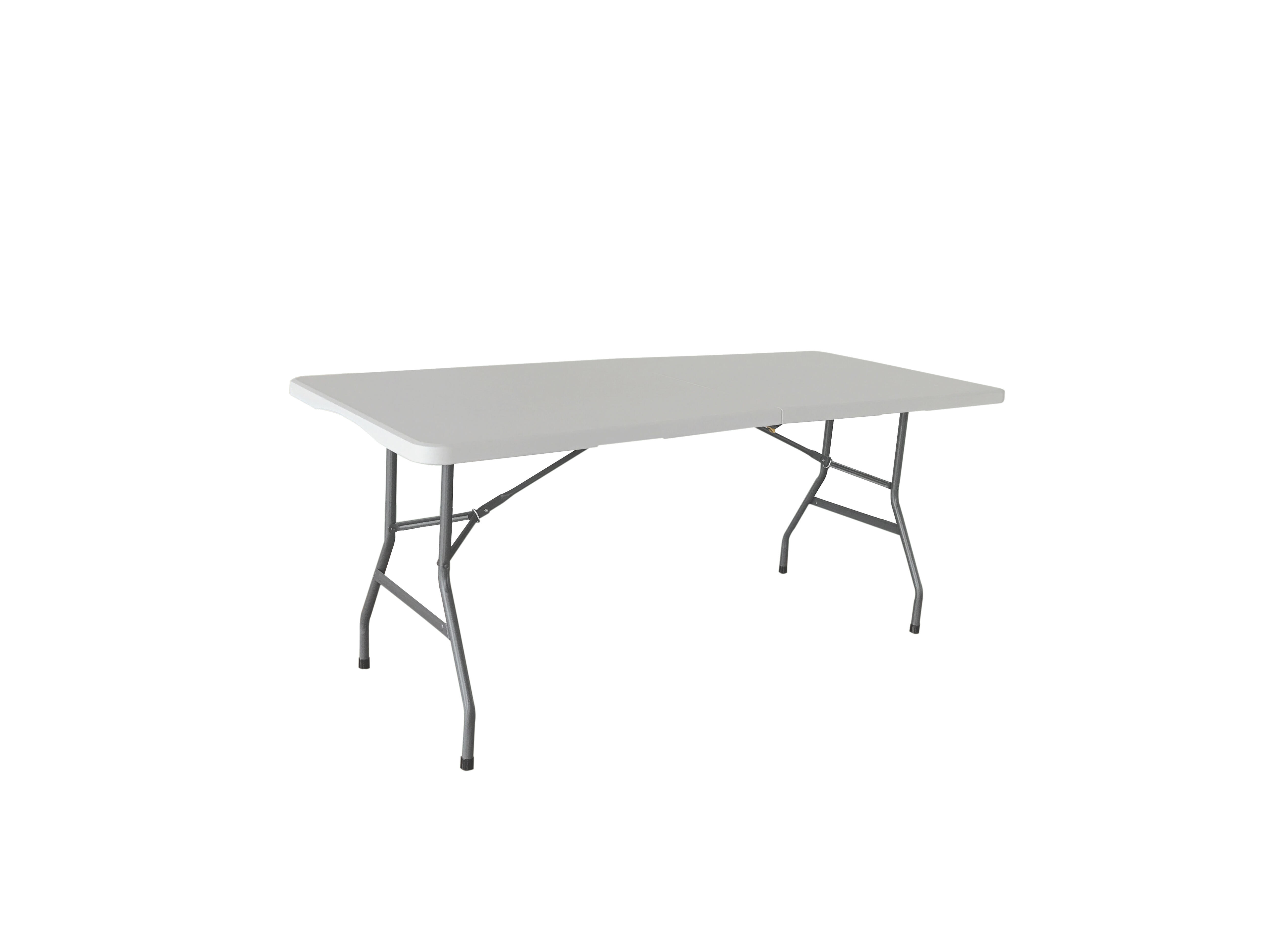 Mesa catering basic de acero blanco de 74 x 74 x 180 cm