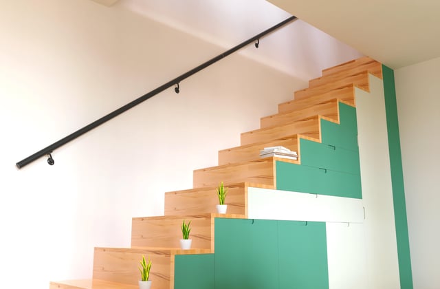 Main courante, OBAPI, alu noir sable, 2M