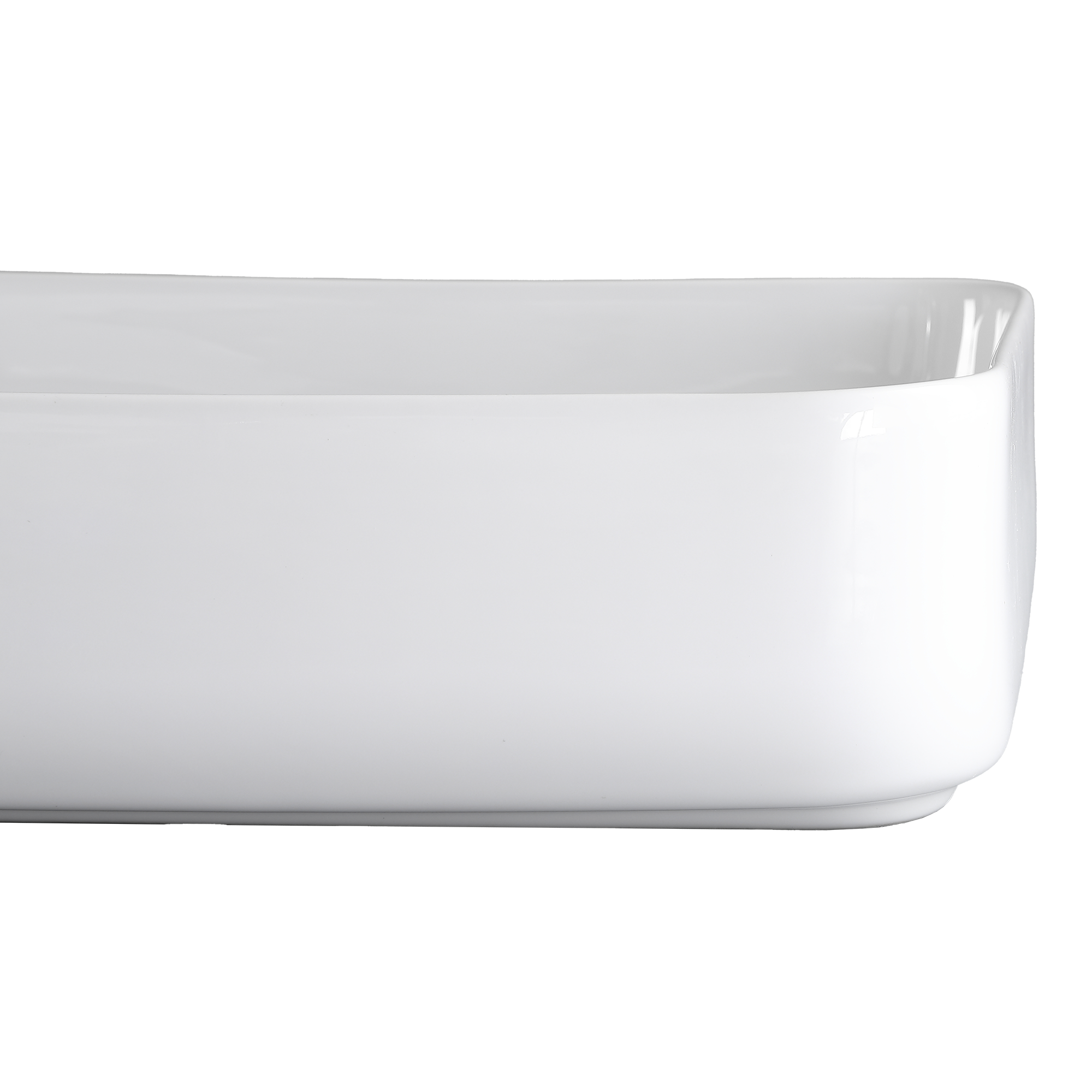 Vasque à poser céramique rectangulaire Studio l.50 x P.36 cm blanc brillant - 10