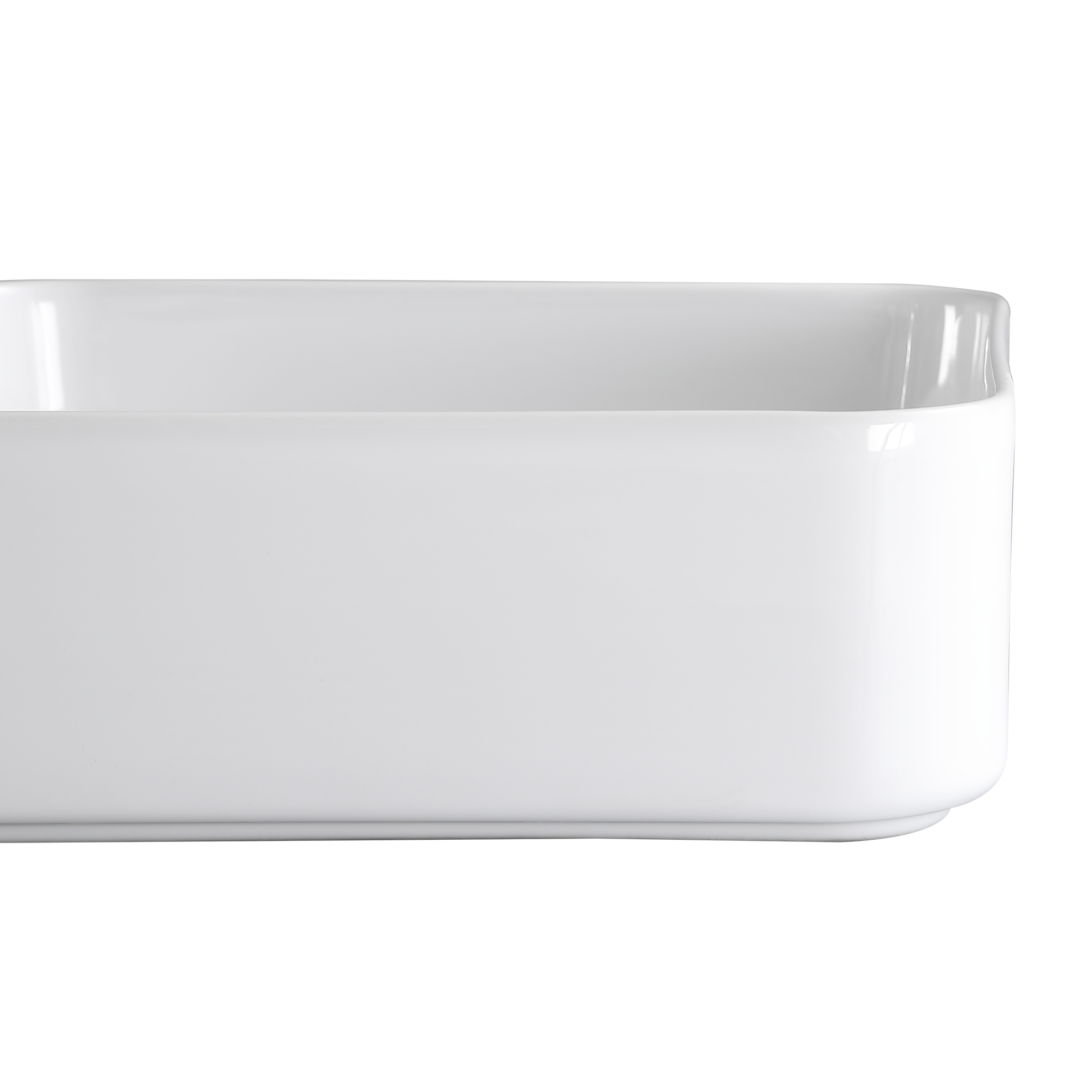 Vasque à poser céramique carré Studio l.36 x P.36 cm blanc brillant - 8