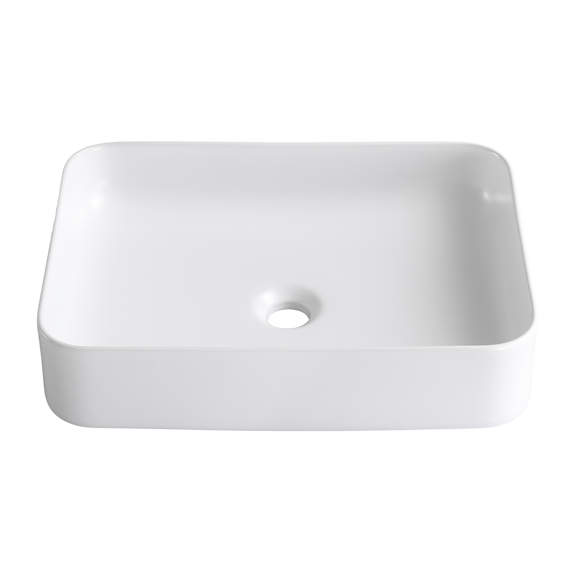 Lavabo da appoggio Studio SENSEA Studio rettangolare in ceramica L 50 x H 12 x P 36 cm bianco opaco piletta non inclusa - 4