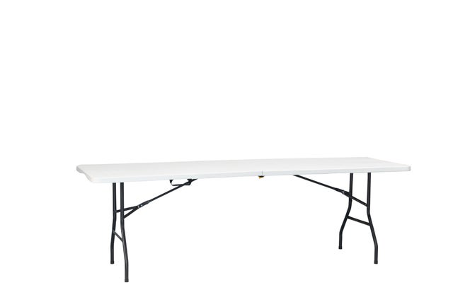 Mesa Catering basic de acero blanco de 74 x 74 x 240 cm