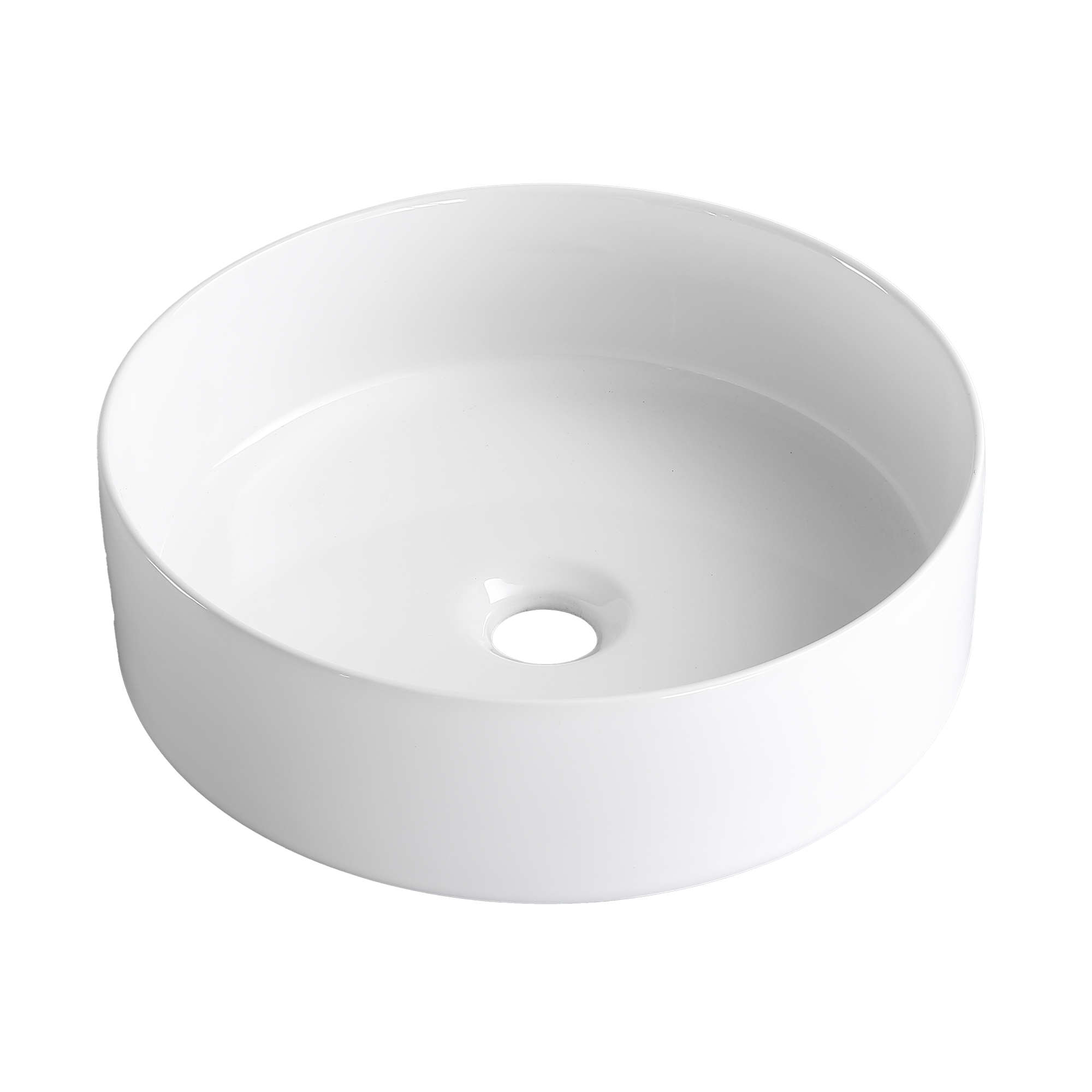 Umywalka nablatowa Studio Round 37 cm biała SENSEA