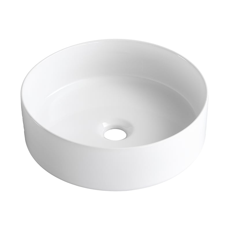 Umywalka nablatowa Studio Round 37 cm biała SENSEA