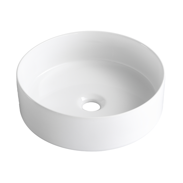Lavabo da appoggio SENSEA tondo in ceramica bianco lucido piletta non inclusa
