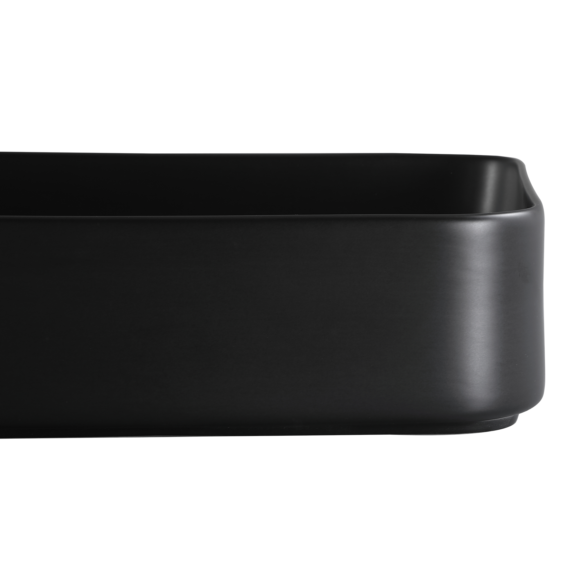 Vasque à poser céramique rectangulaire Studio H.12 x l.50 x P.36 cm noir mat - 4