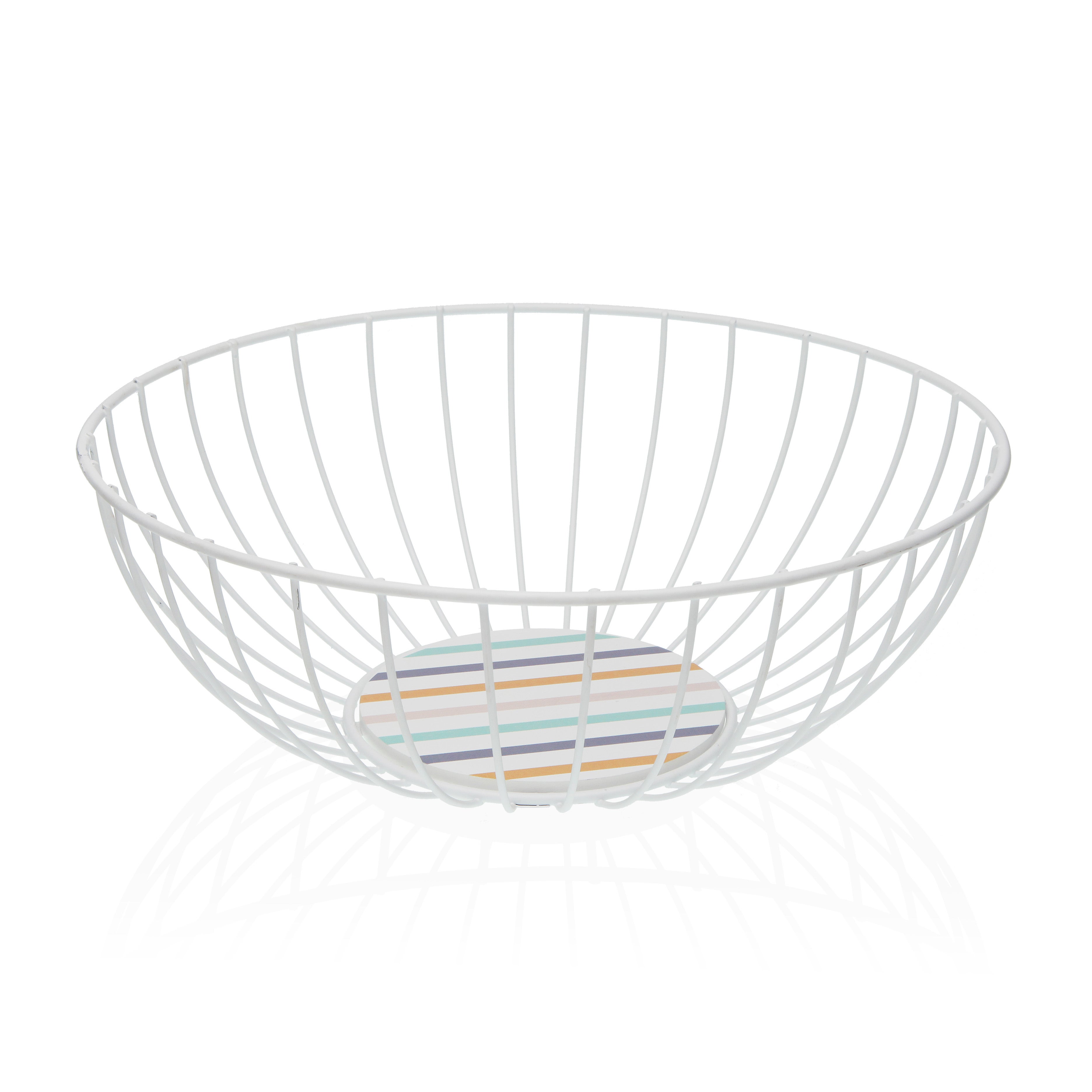 Cesta metálica versa blanca jasper 10x28x28cm