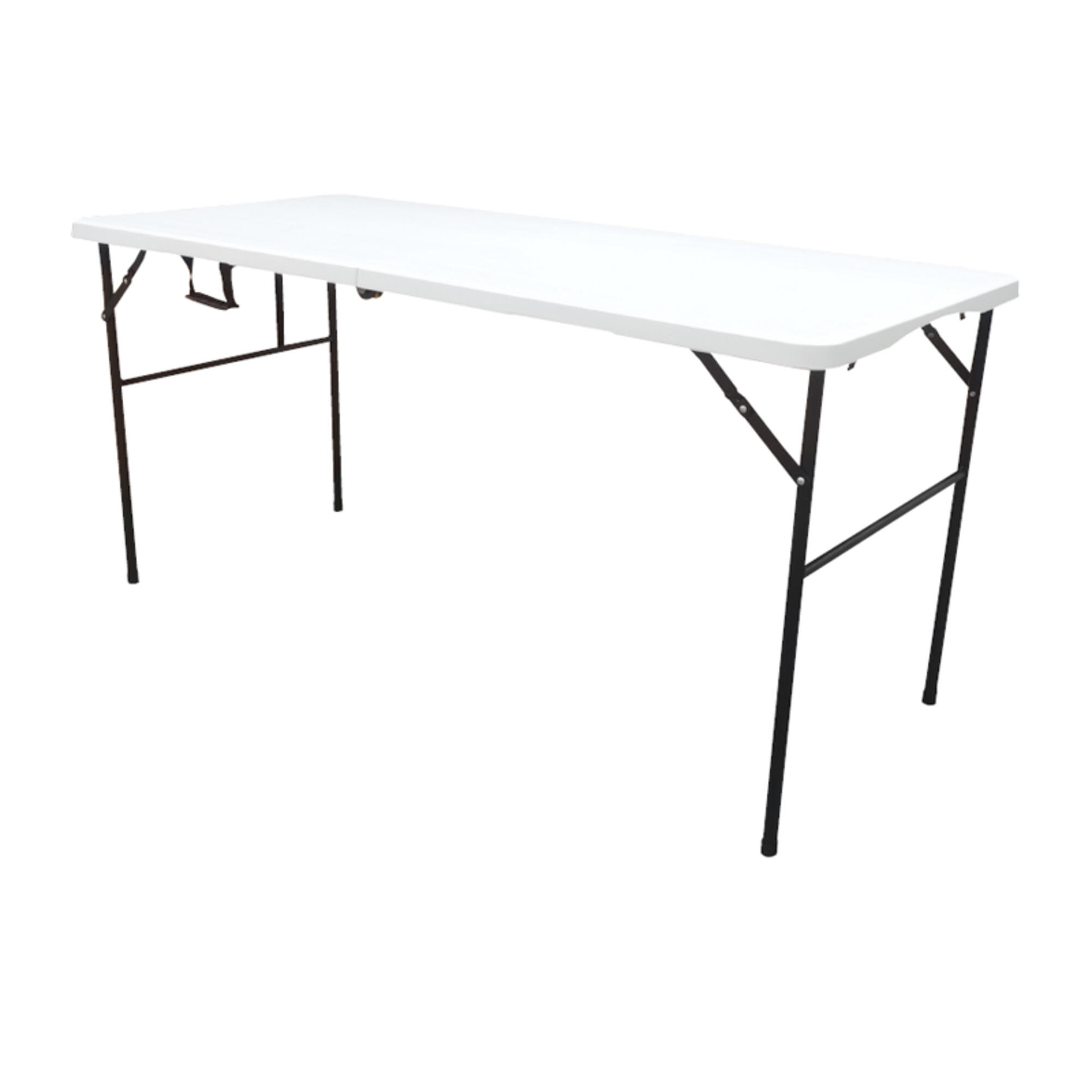 Mesa catering basic de acero blanco de 70 x 74 x 152 cm