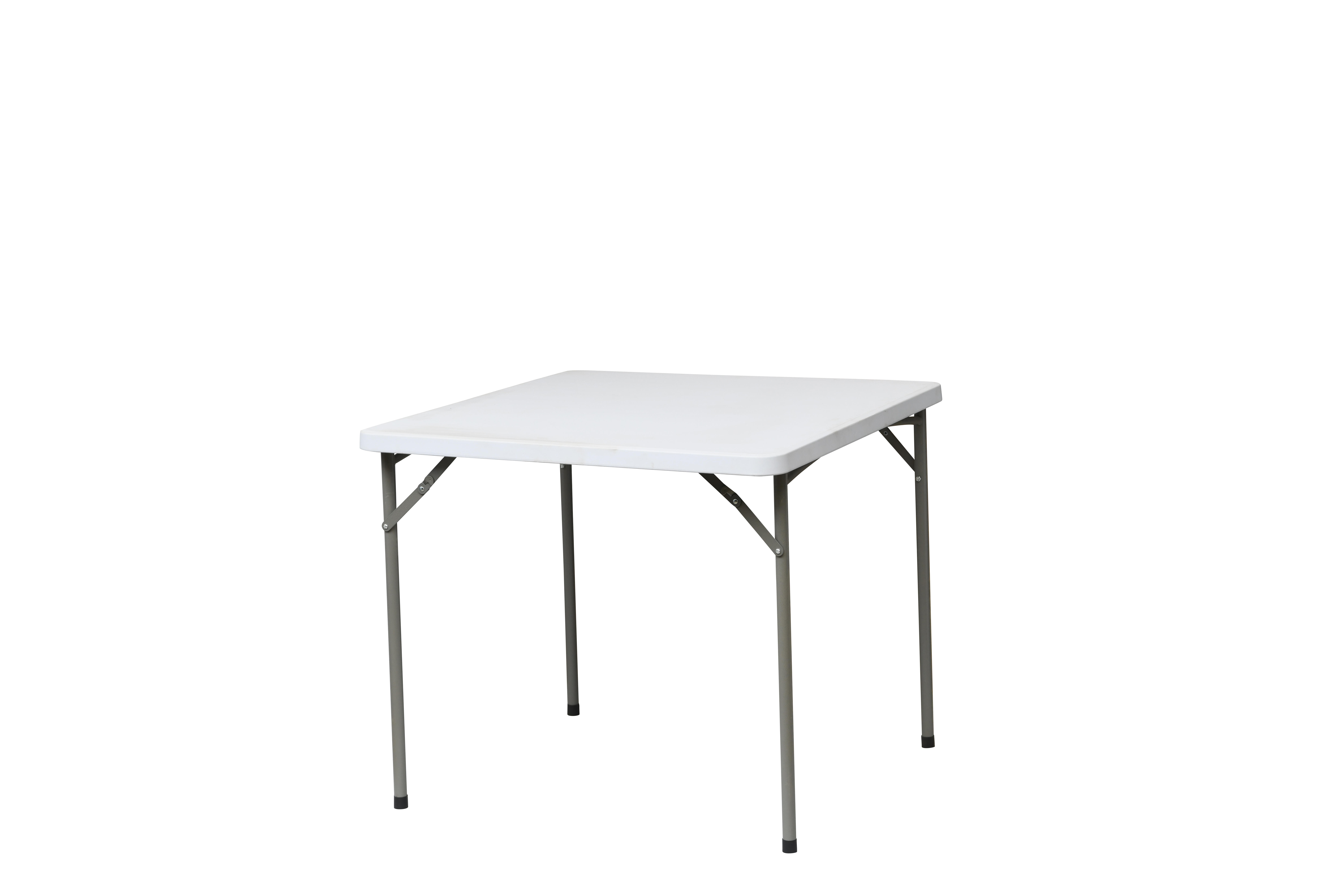 Mesa catering de acero blanco de 86 x 74 x 86 cm
