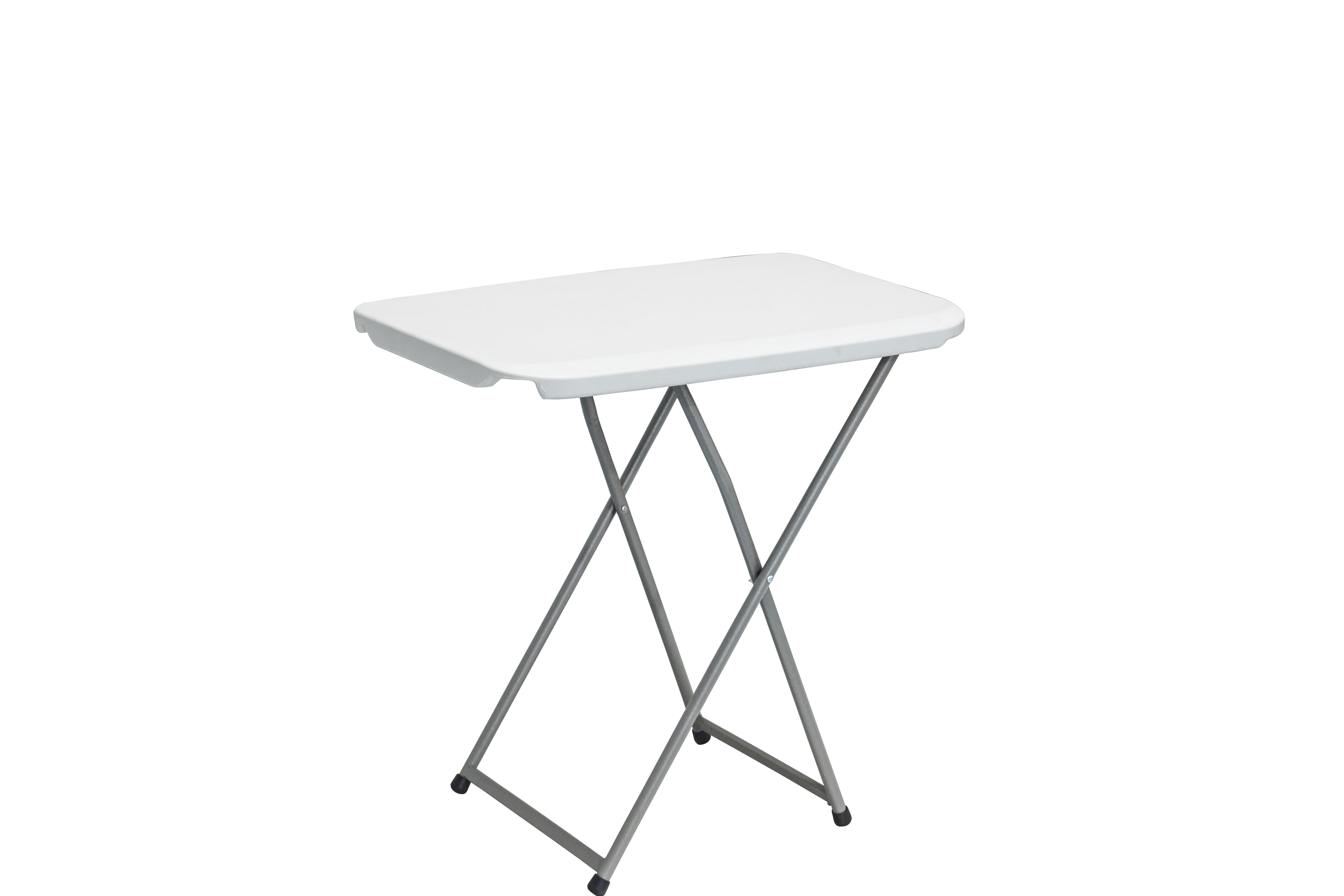 mesa catering de acero blanco de 48 x 74 x 74 cm