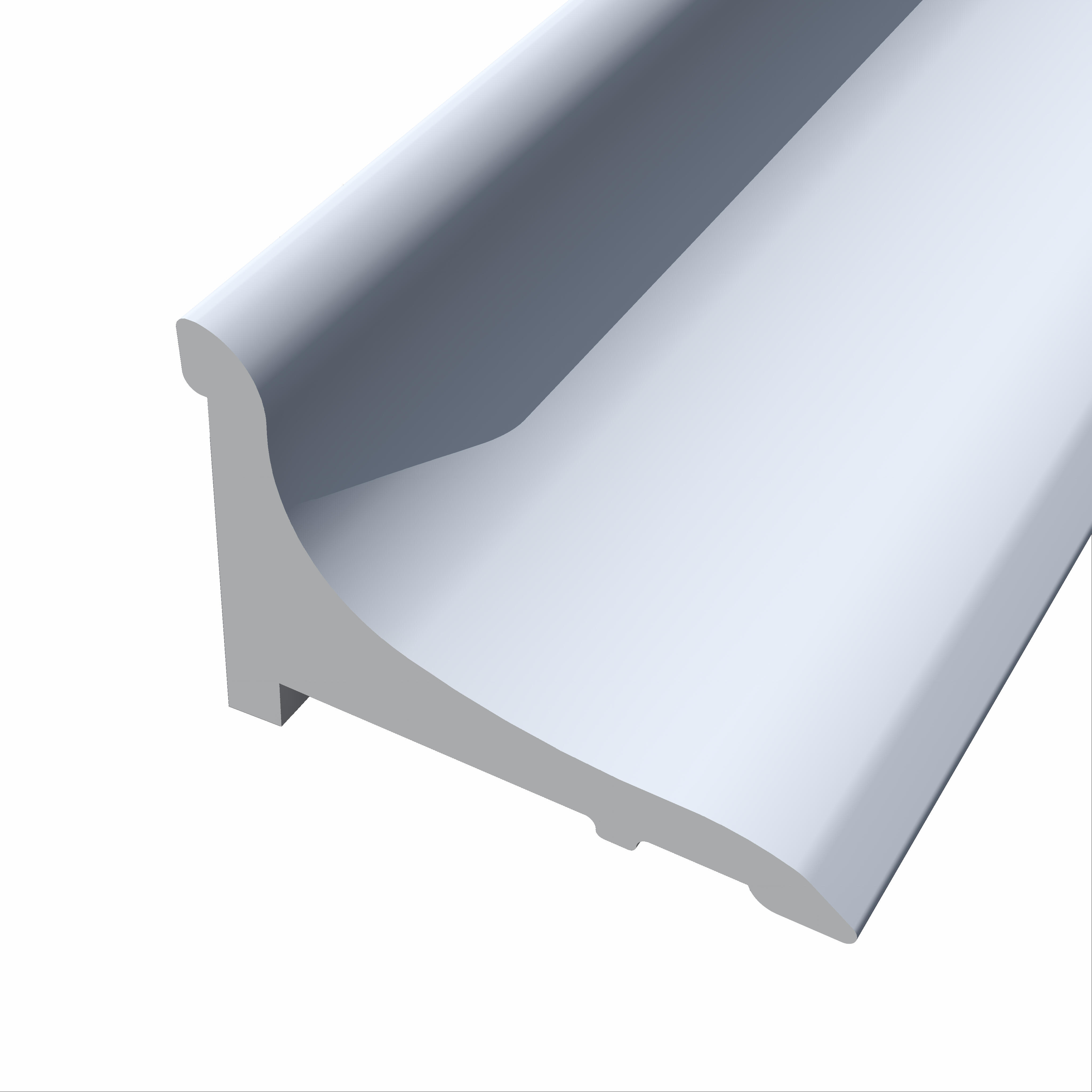 Junquillo de aluminio color blanco de 17x220cm - 5