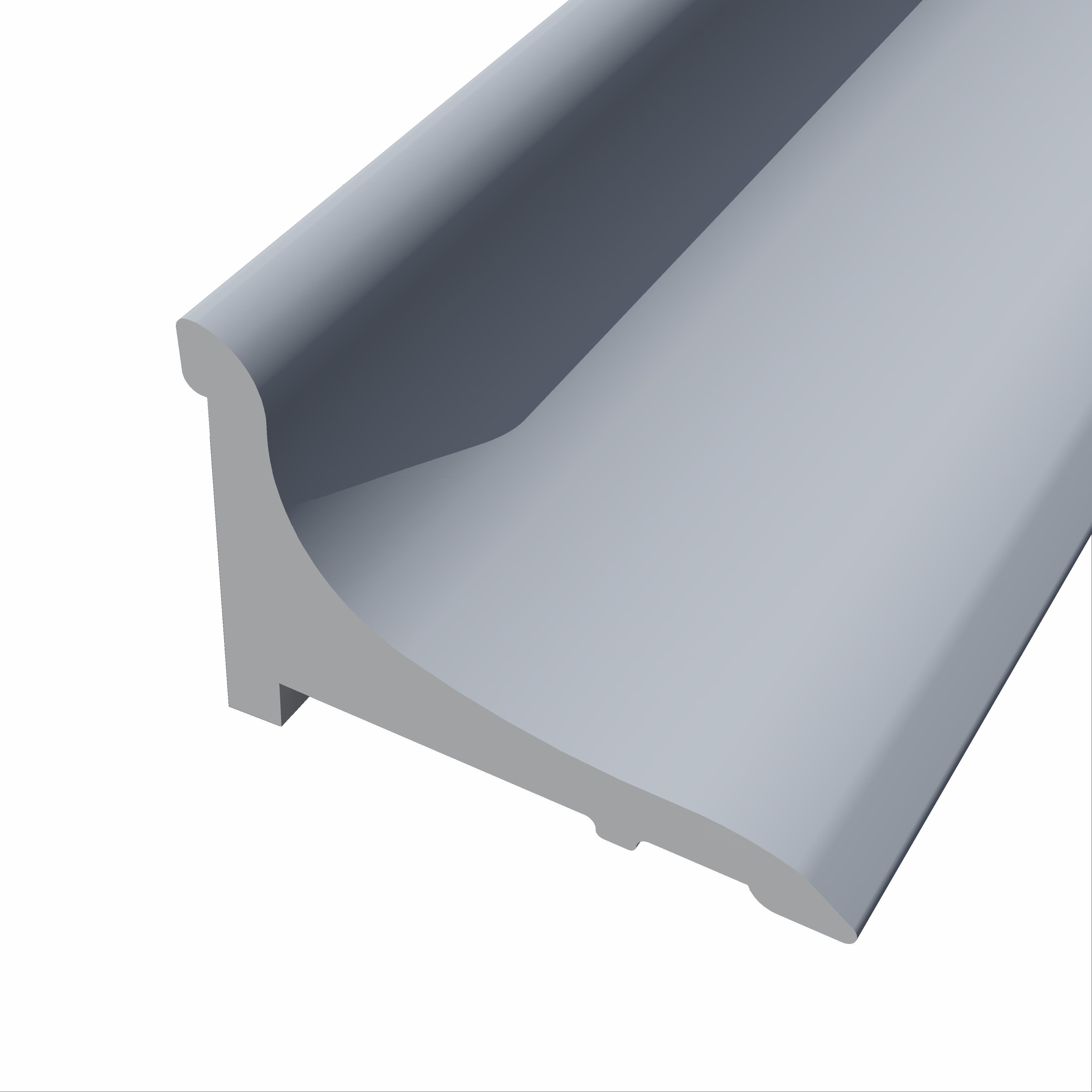 Junquillo de aluminio color gris de 16x220cm - 5