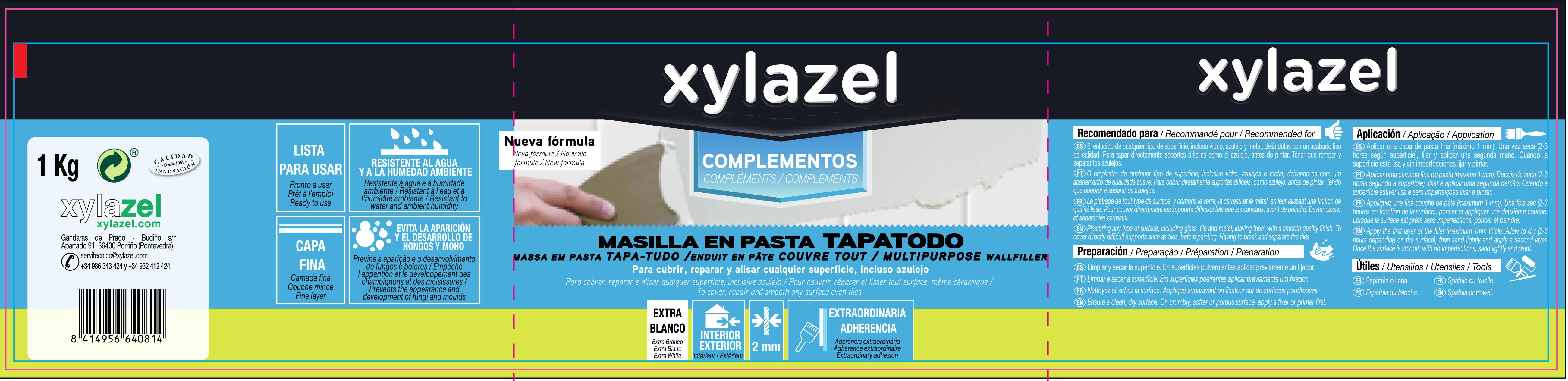Massa em pasta tapa-tudo multisuperfícies 1 kg Xylazel - 2