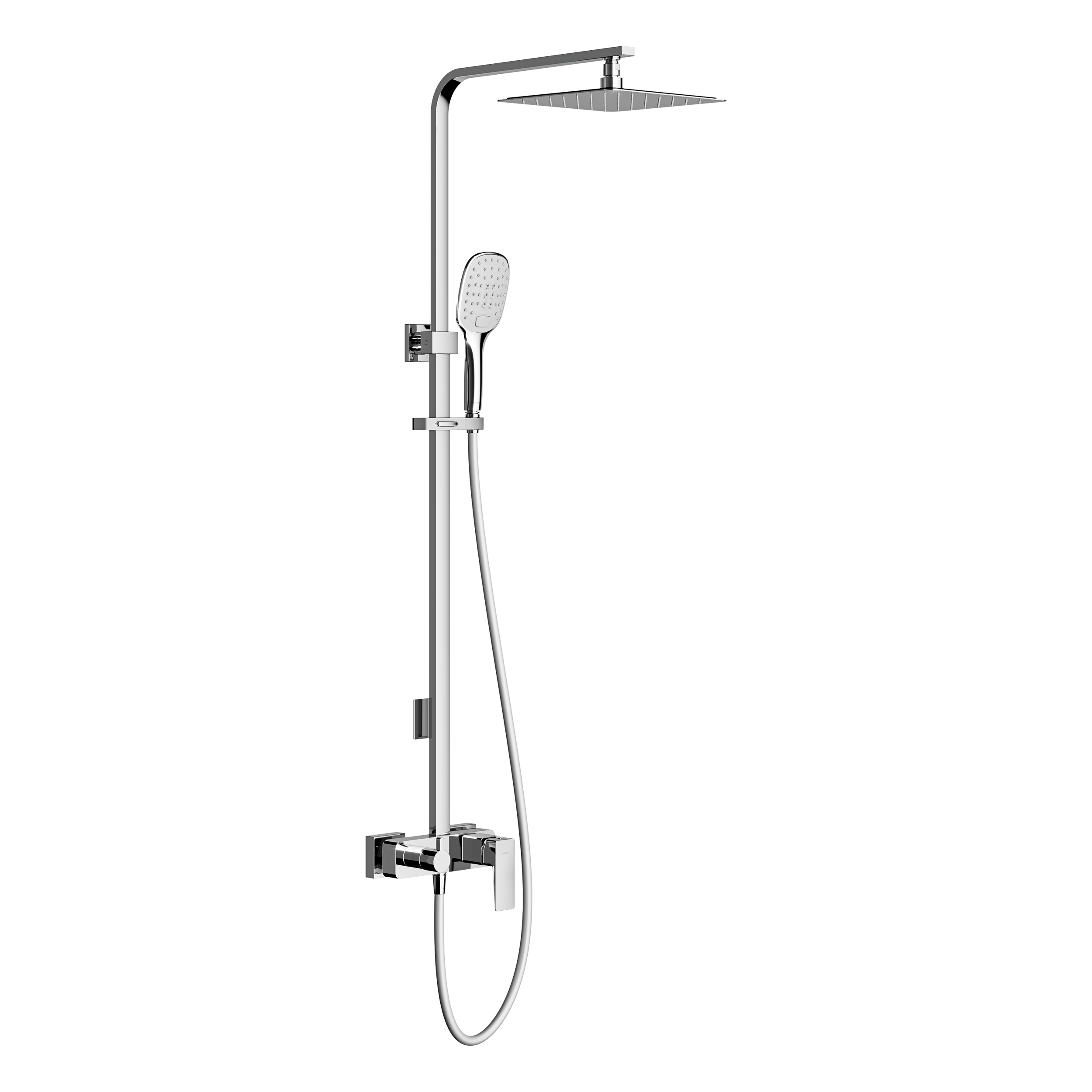 Kolumna prysznicowa z baterią natynkowa chrom Saxon Omnires - 2