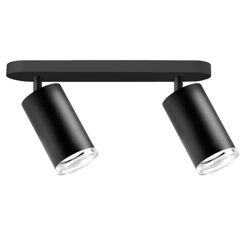 Listwa reflektorowa Turyn czarna 2 x GU10 IP44 Goldlux