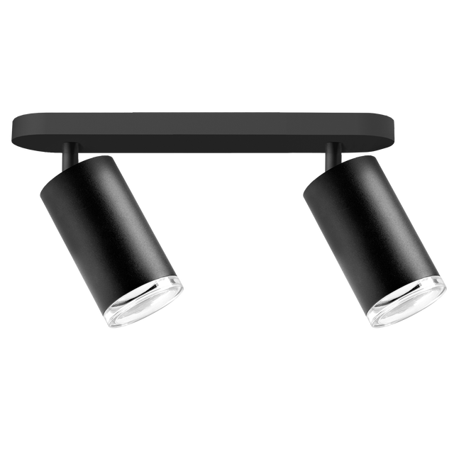 Listwa reflektorowa Turyn czarna 2 x GU10 IP44 Goldlux