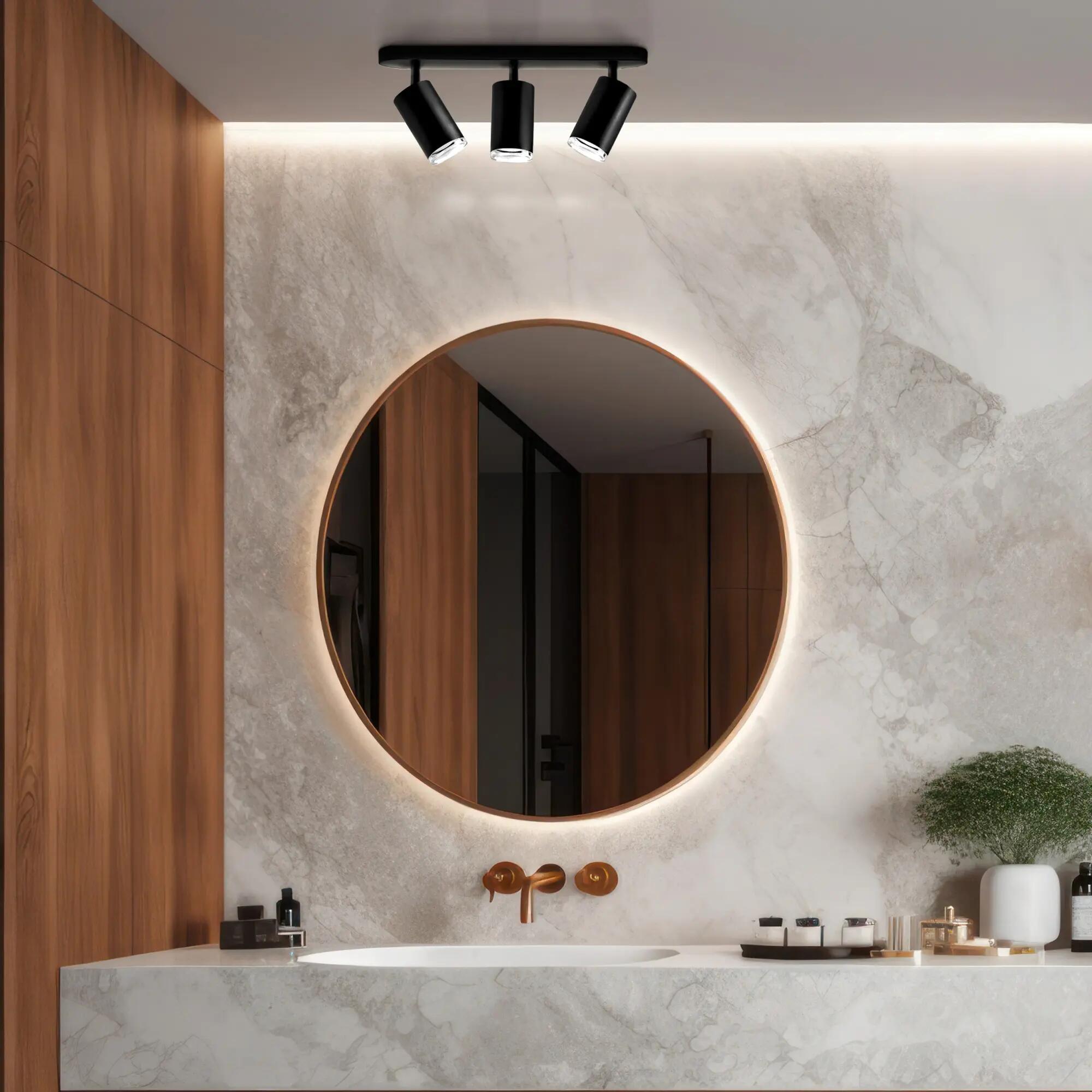 Listwa reflektorowa Turyn czarna 3 x GU10 IP44 LED Goldlux - 3