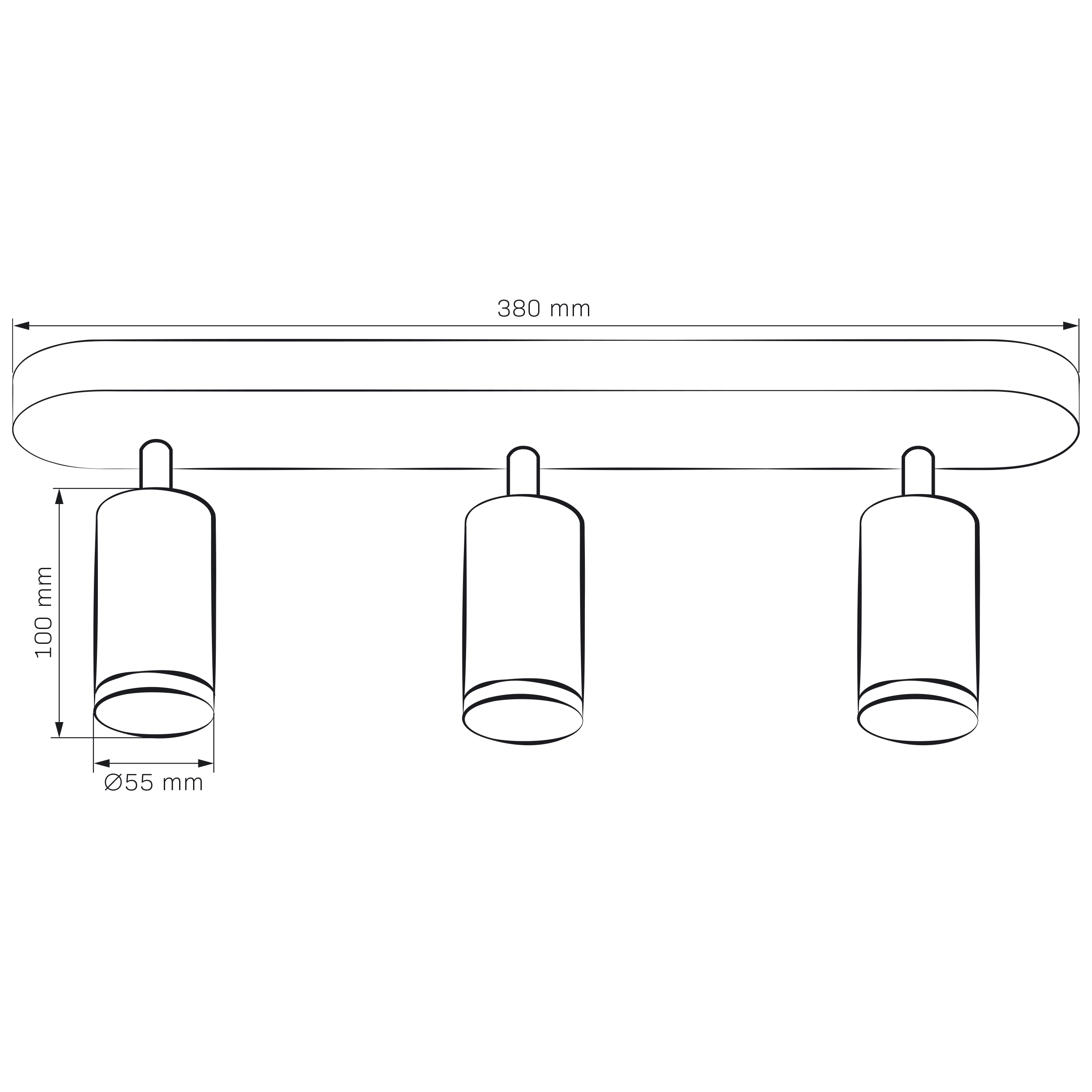 Listwa reflektorowa Turyn biała 3 x GU10 IP44 LED Goldlux - 5