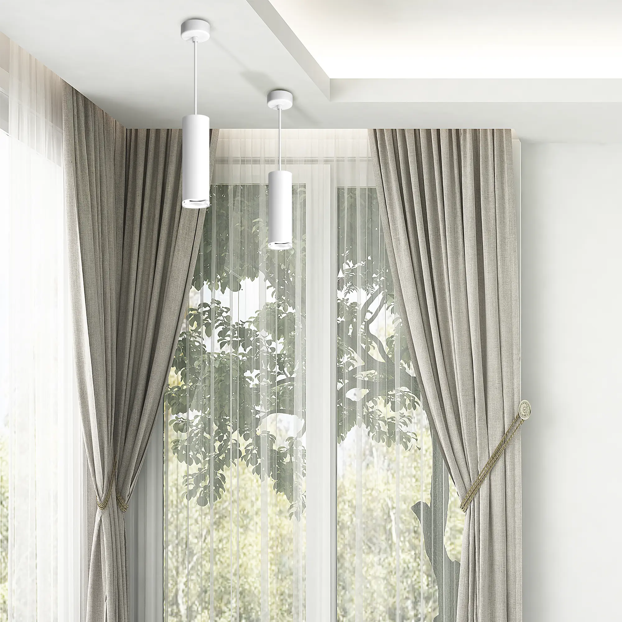 Lampa wisząca łazienkowa Turyn biała GU10 IP44 Goldlux - 3