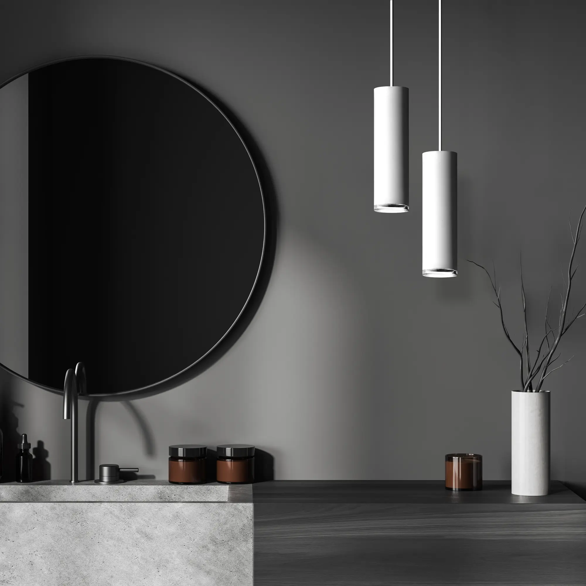 Lampa wisząca łazienkowa Turyn biała GU10 IP44 Goldlux - 2