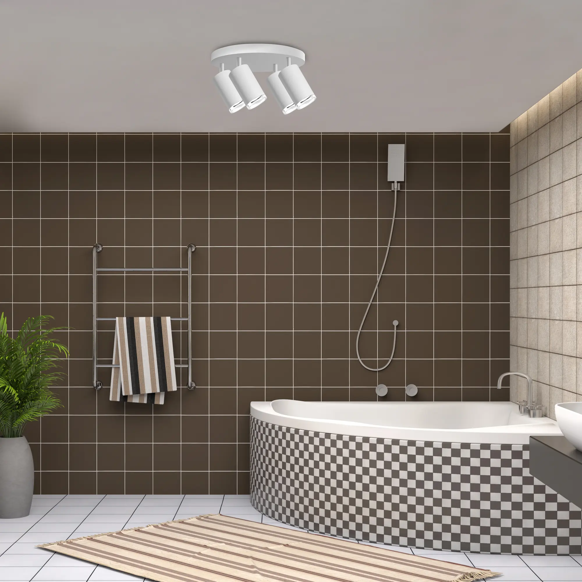 Plafon Turyn biały 4 x GU10 IP44 LED Goldlux - 4