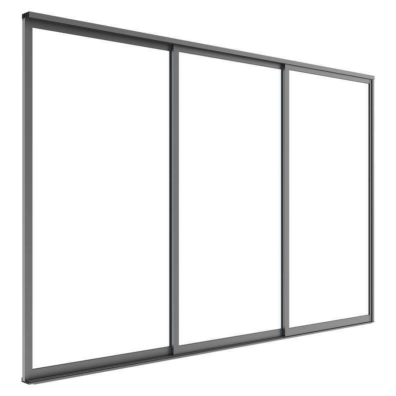 Drzwi przesuwne do pergoli Luxe panel 370x218cm antracytowe