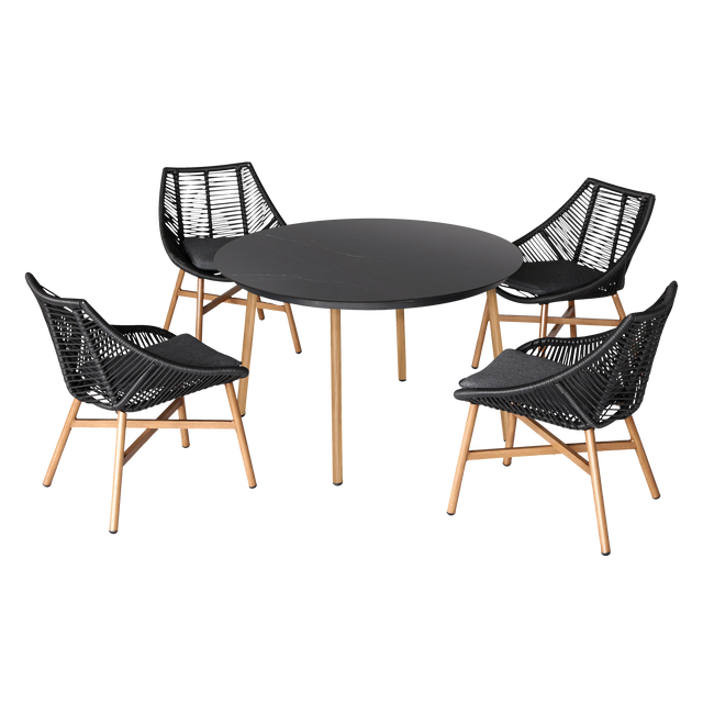 Meble ogrodowe zestaw Holand stół okrągły z krzesłami