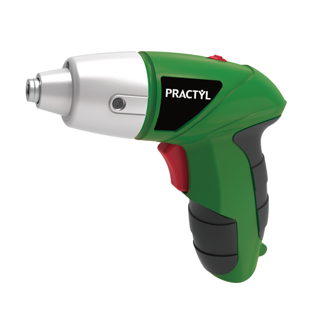 Aparafusadora sem fios NI-CD 3.6V com adaptador de pontas e 10 pontas Practyl
