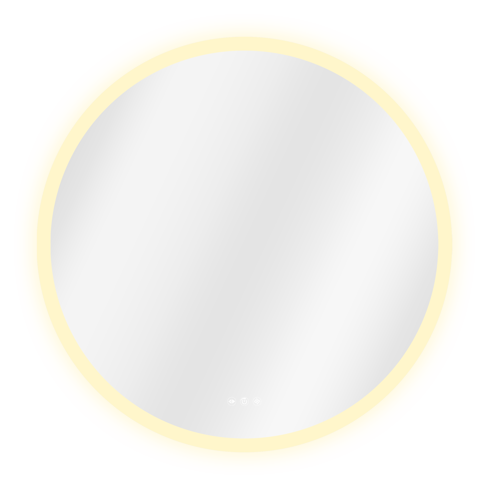 Specchio con illuminazione integrata bagno tondo SENSEA L 90 x H 90 x P 2.9 cm trasparente - 11