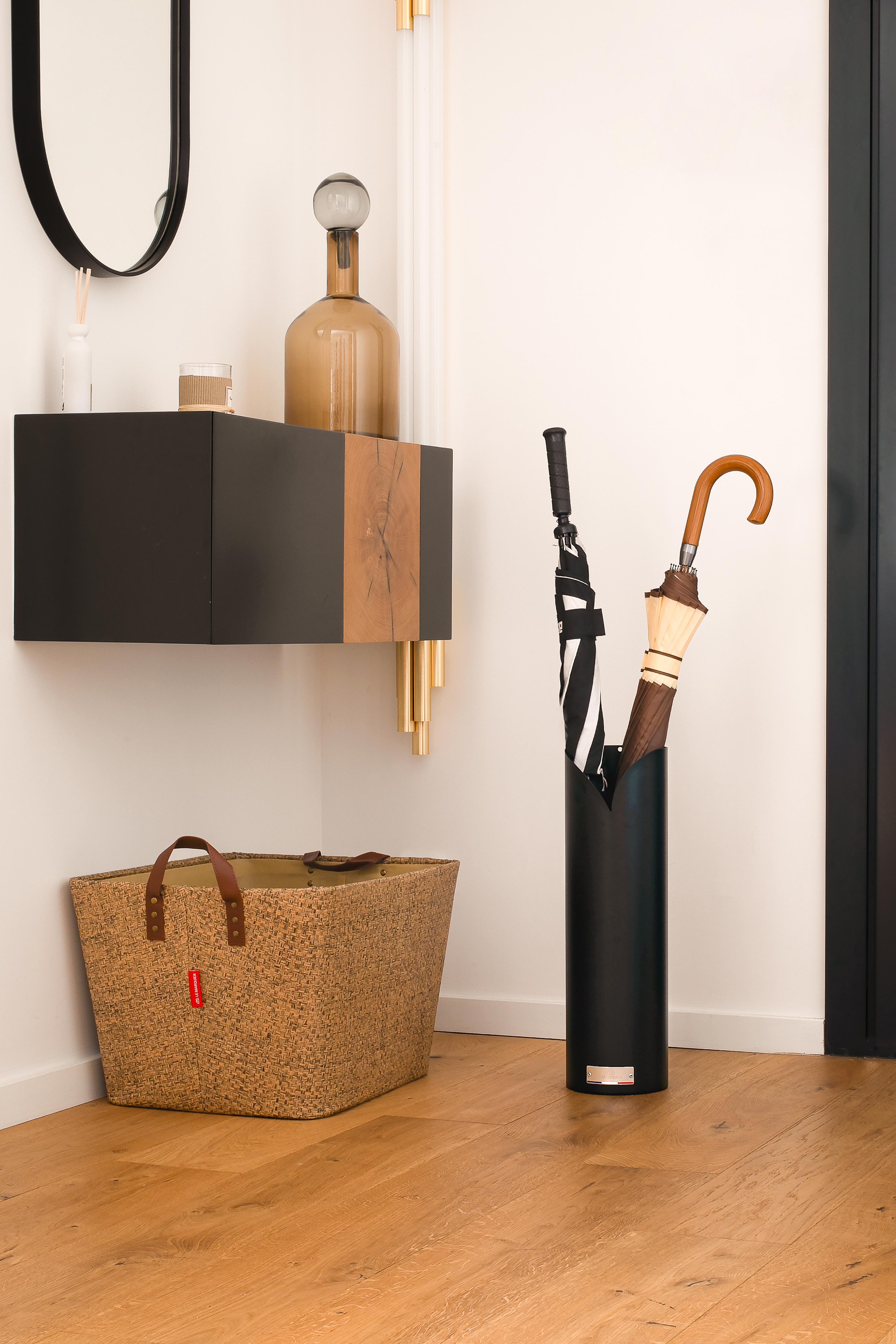 Panier à bûches naturel LE MARQUIER Campa carré l.57 x H.36 cm - 2