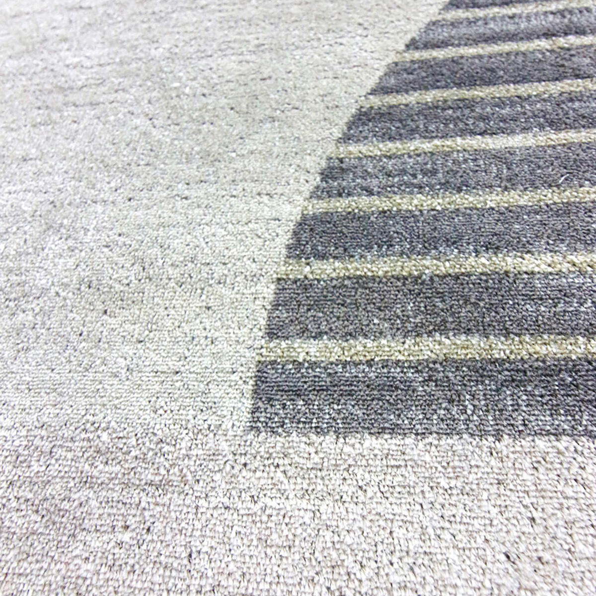 Tappeto Lotus moderno in viscosa, L 230 x L 160 cm, azzurro, grigio, beige - 7