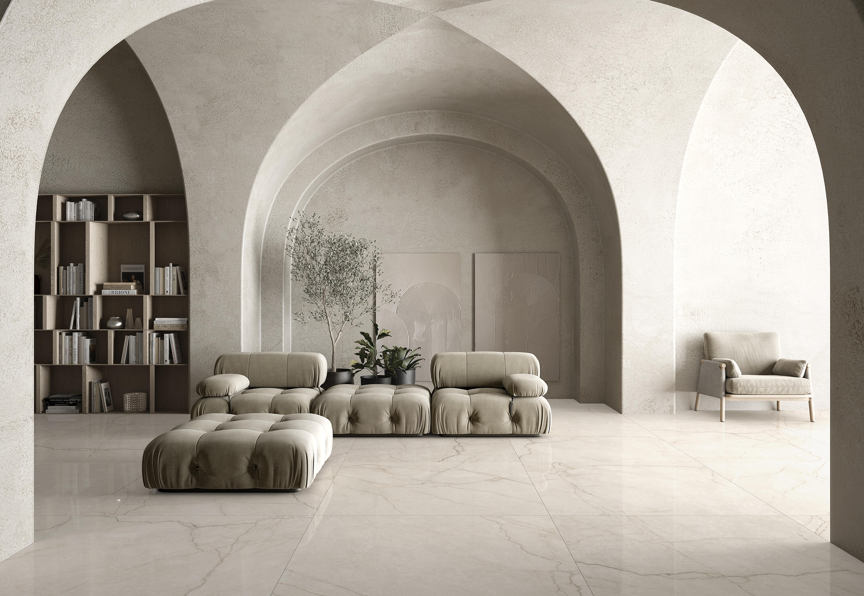 Suelo/azulejo porcelánico class efecto mármol avoiro 60x120 cm