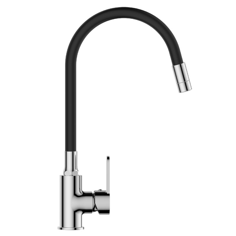 Bateria kuchenna z elastyczną wylewką Weria 2F Czarna Chrom Invena