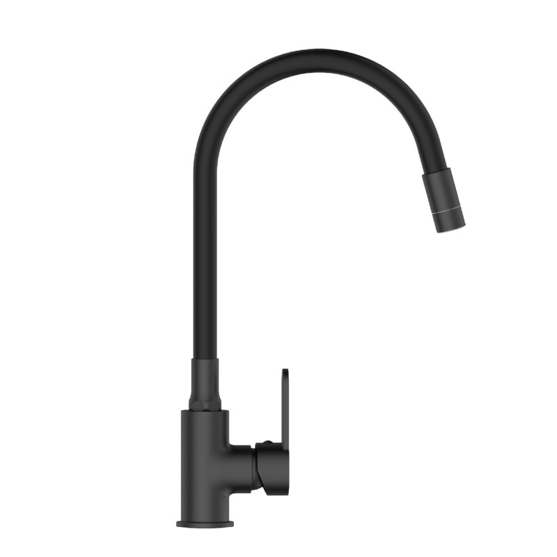 Bateria kuchenna z elastyczną wylewką Weria 2F Czarna Invena