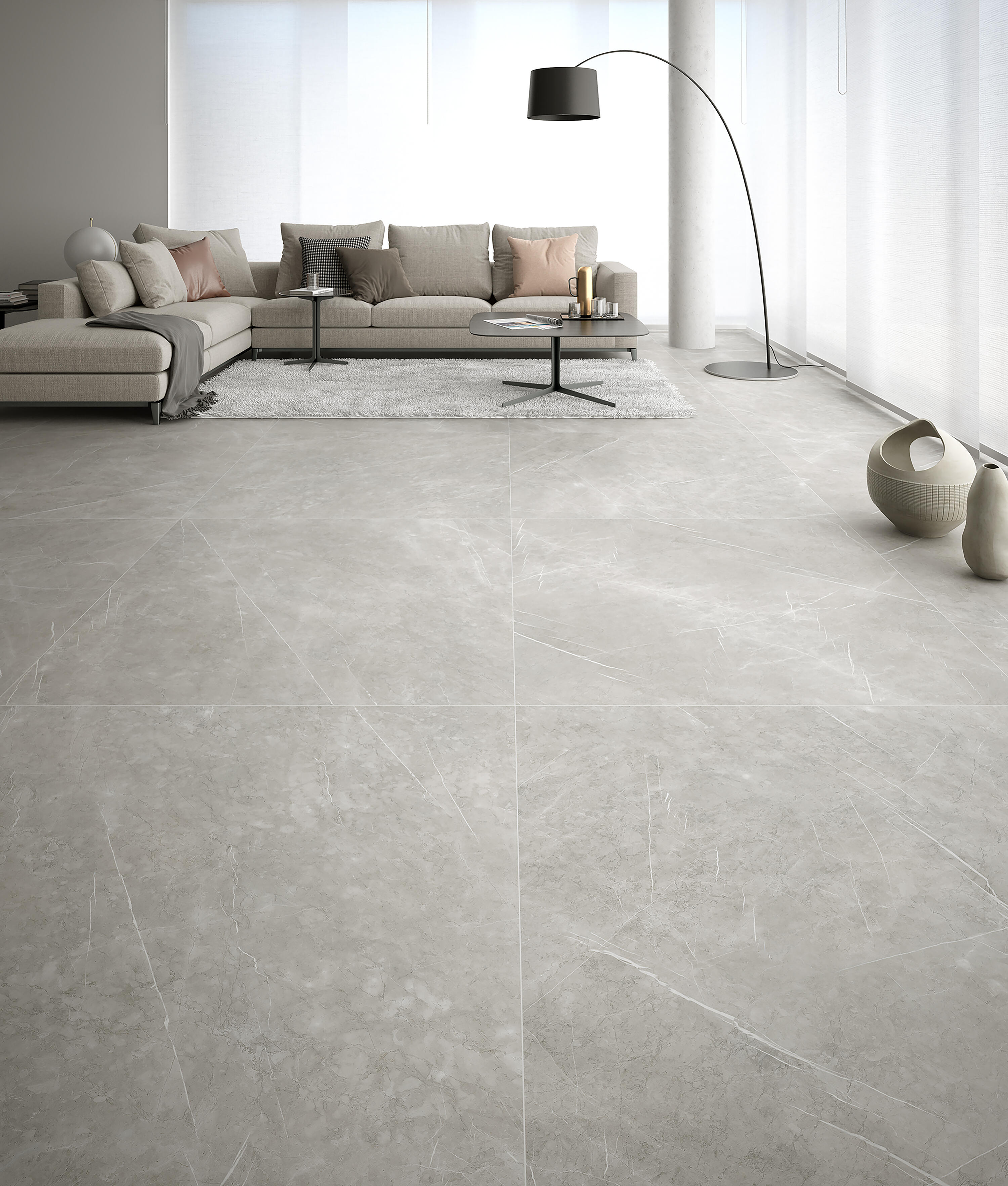 Suelo/azulejo porcelánico aran efecto mármol gris 60x120 cm c1