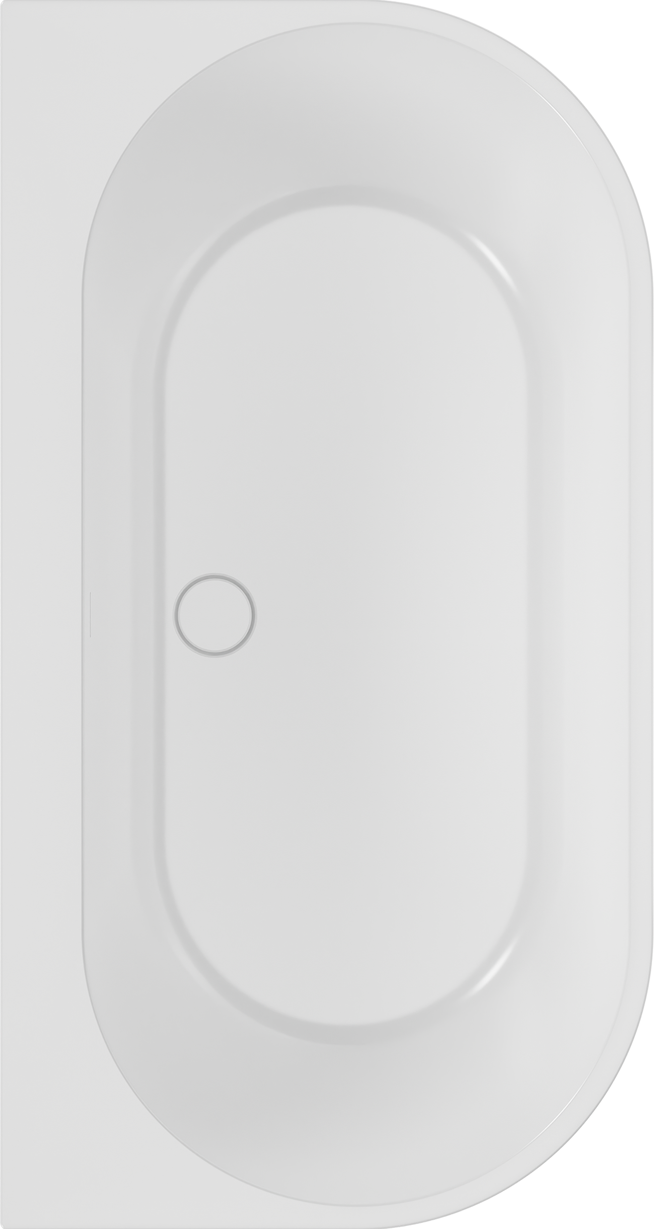 Wanna wolnostojąca przyścienna 159x84 cm Inwall Bellagio Czarny Mat SENSEA