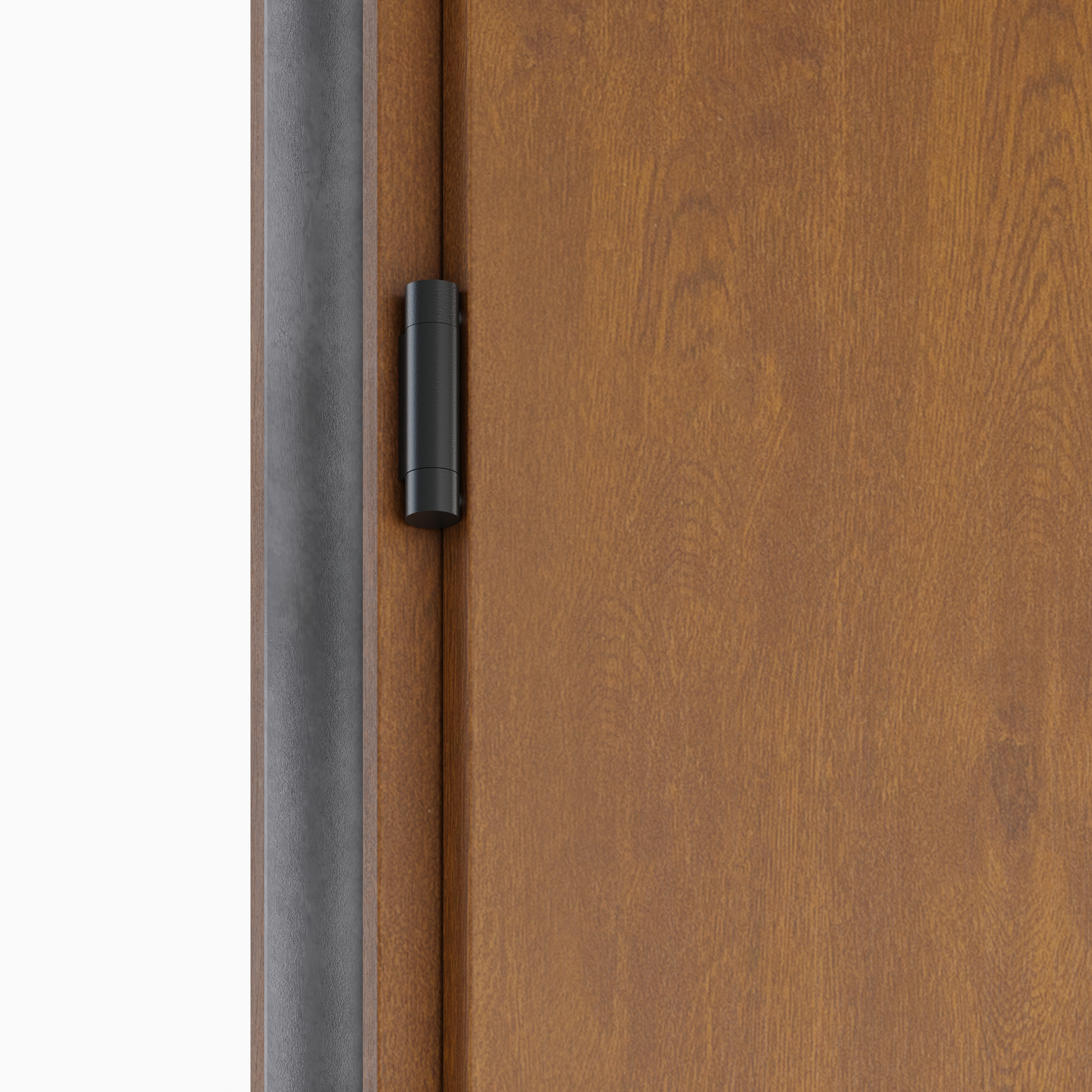 Drzwi zewnętrzne stalowe wejściowe Ariadna złoty dąb-czarne 90 Prawe Ok Doors Trendline - 10