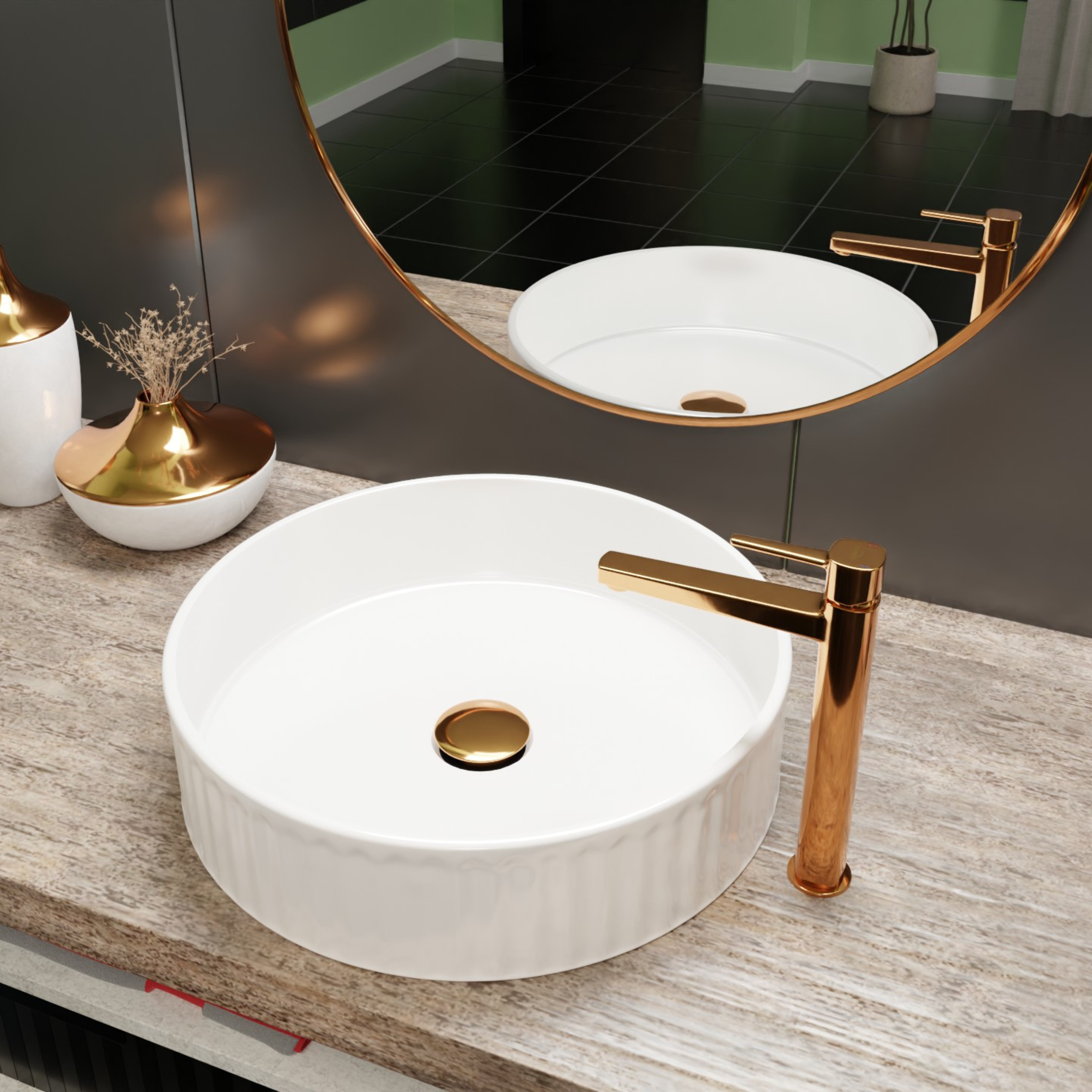 Umywalka nablatowa  Magic 36 cm Invena - 3