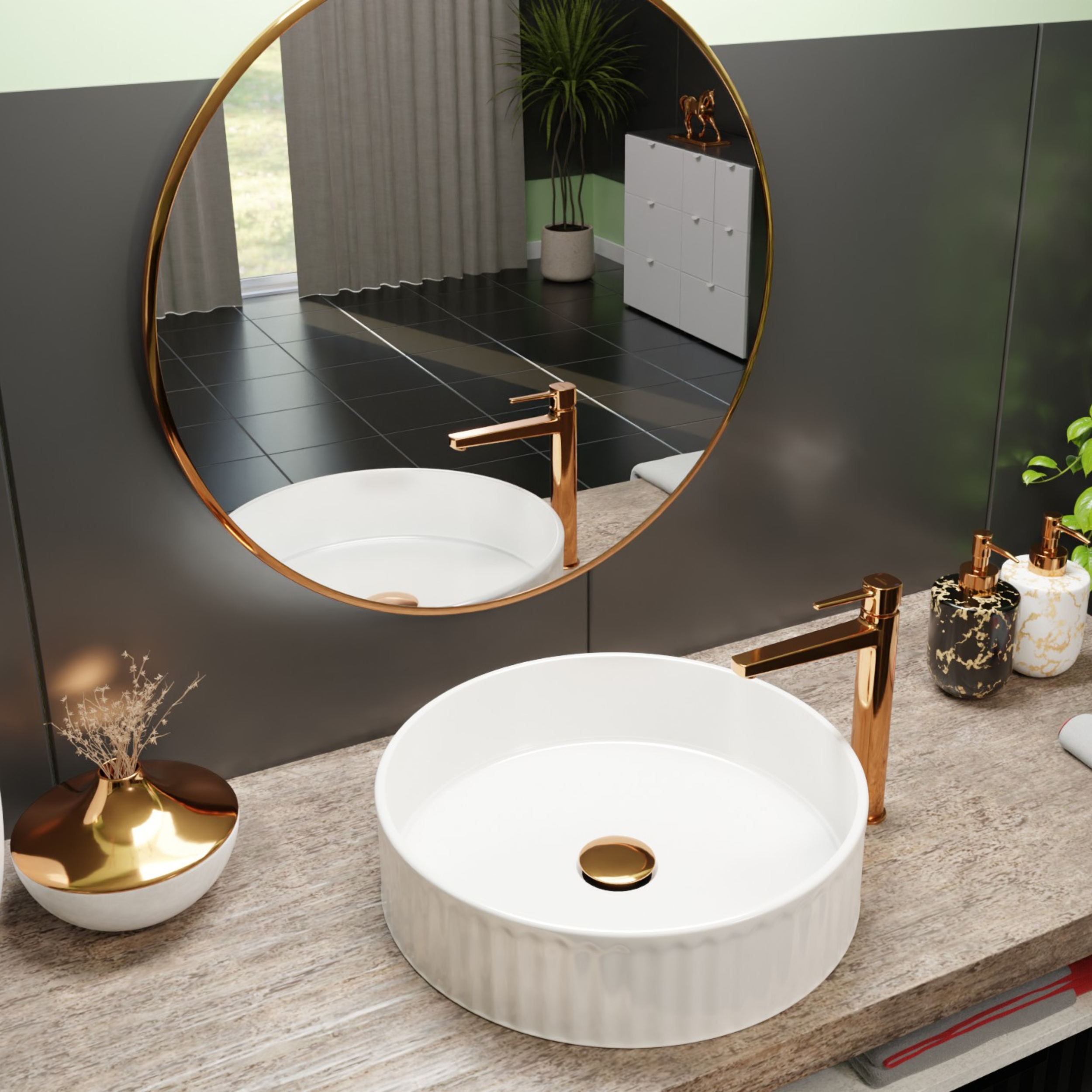 Umywalka nablatowa  Magic 36 cm Invena - 2