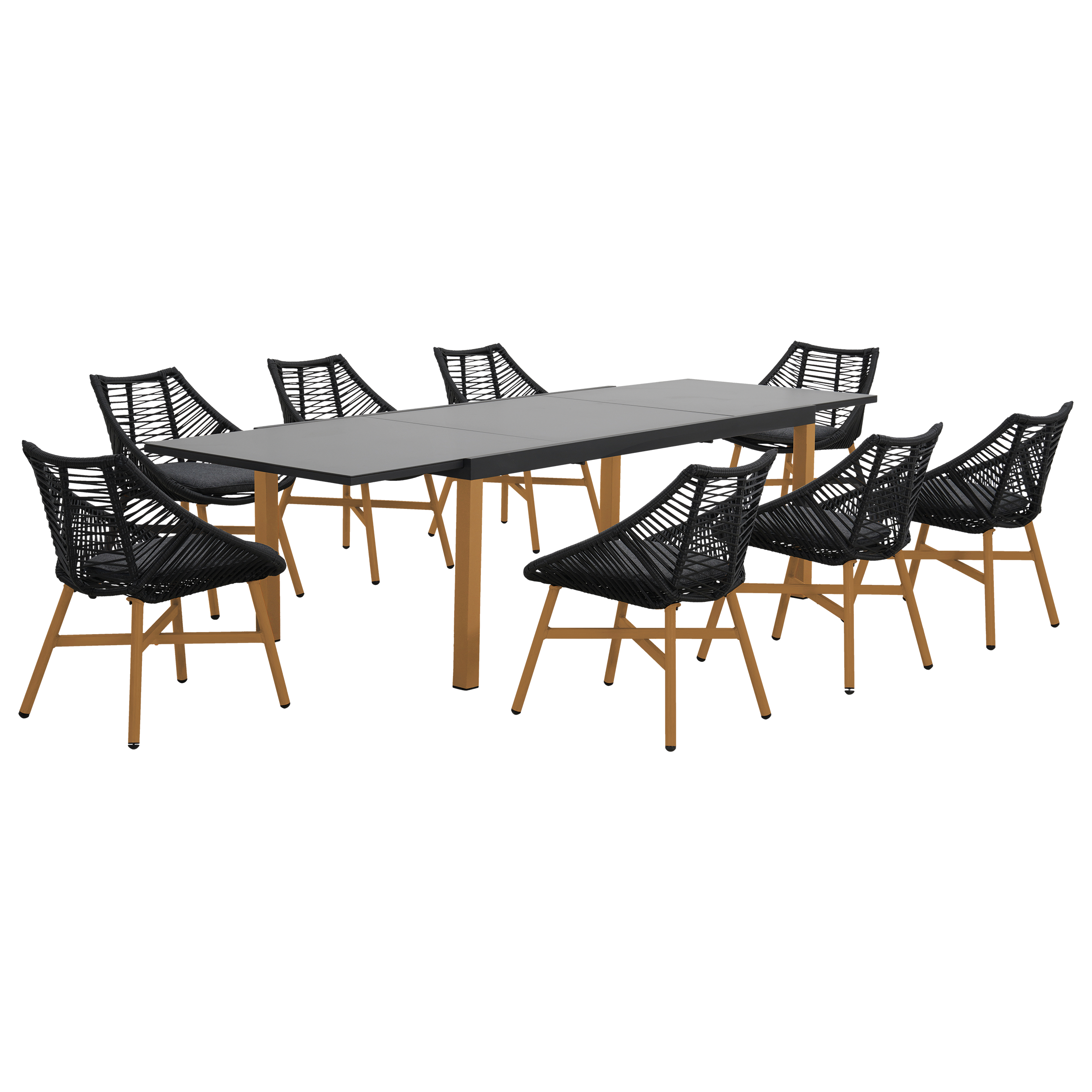 Meble ogrodowe zestaw Holand stół prostokątny z krzesłami