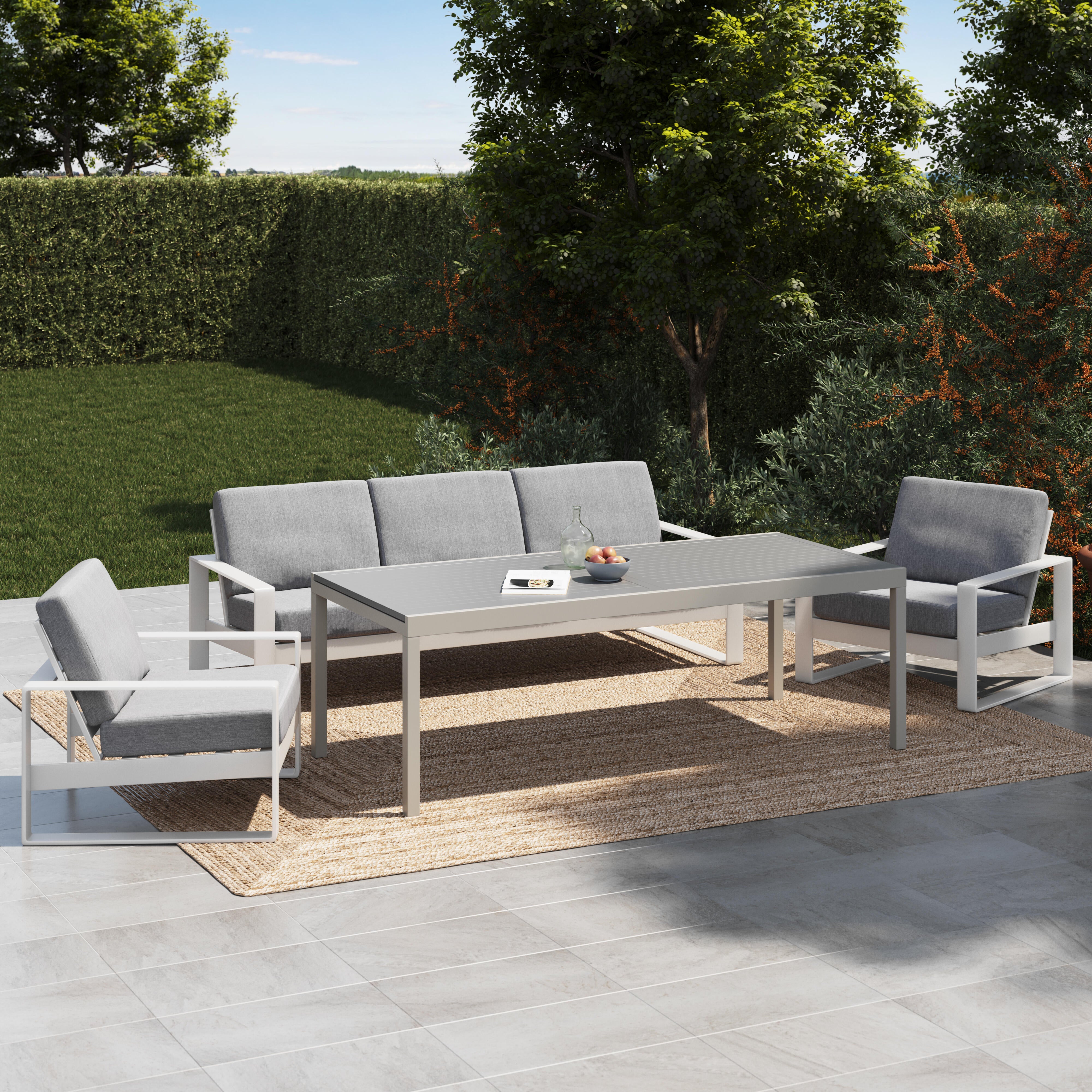 2 Cadeirões de jardim alumínio branco Las Vegas Naterial - 4