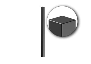 Poteau acier noir  l.10xH.230cm Antico+ NR9005